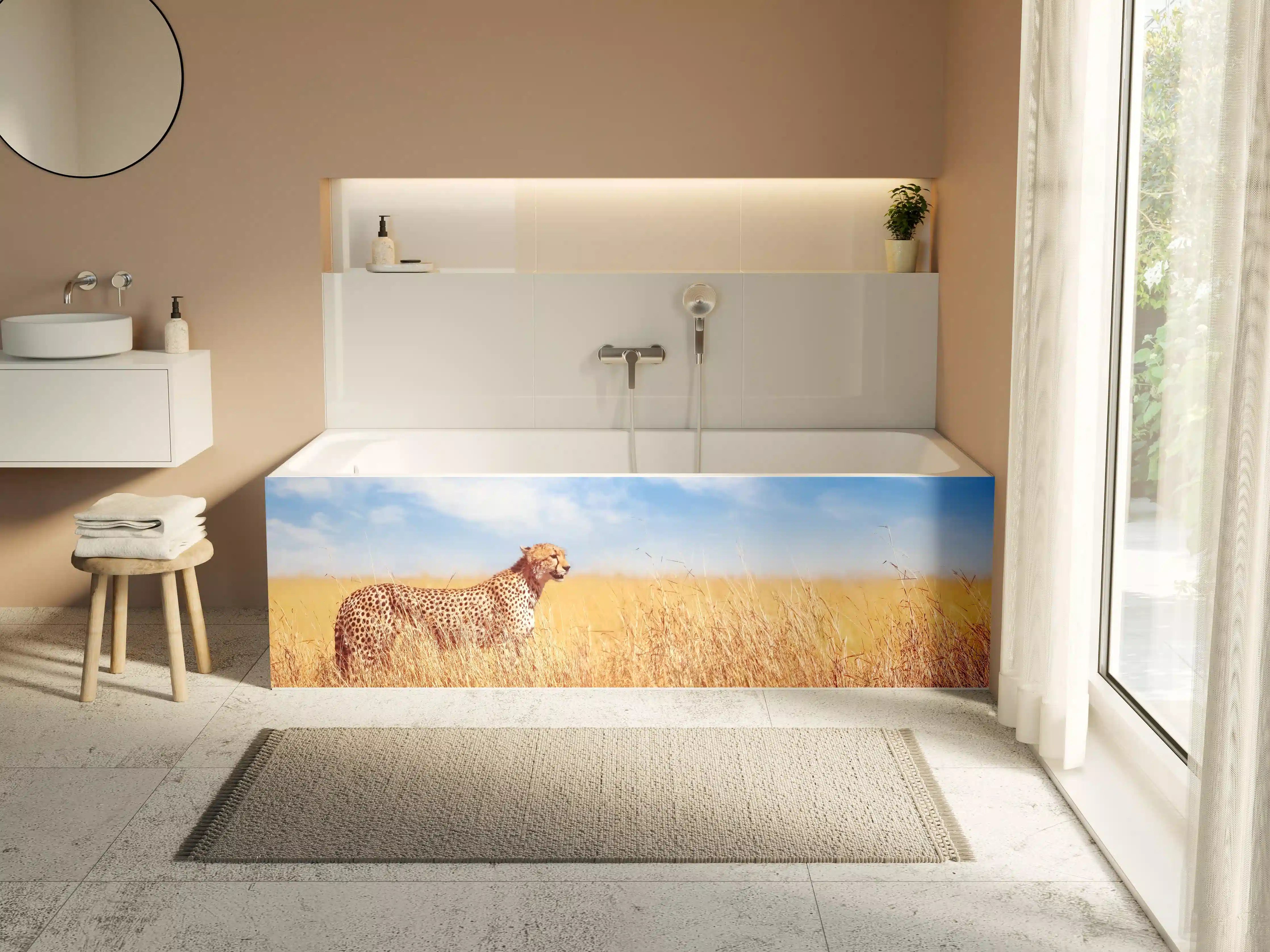 Badewannen-Rückwand - Gepard in der afrikanischen Savanne