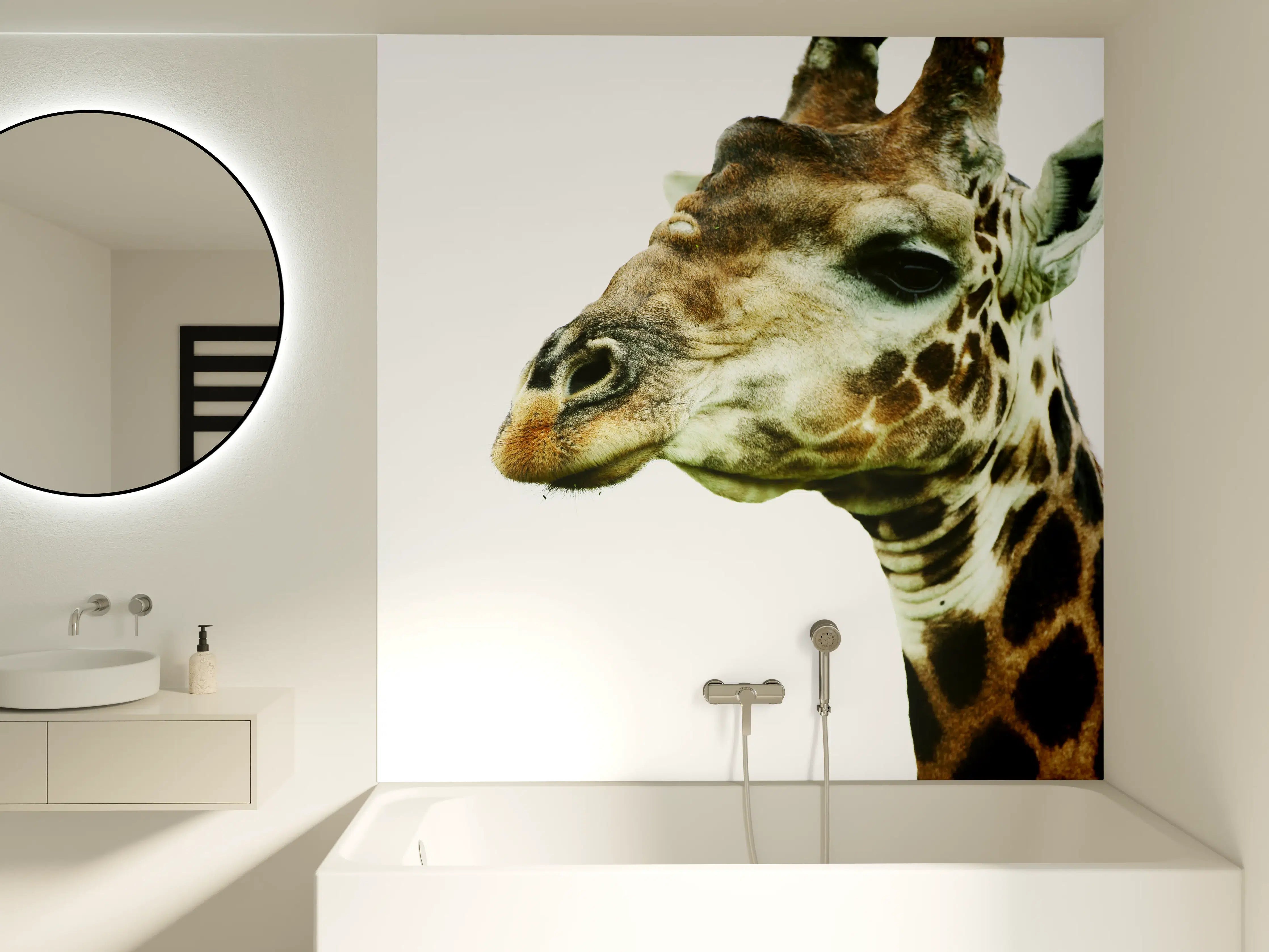 Badewannen-Rückwand - Giraffe - Nahaufnahme