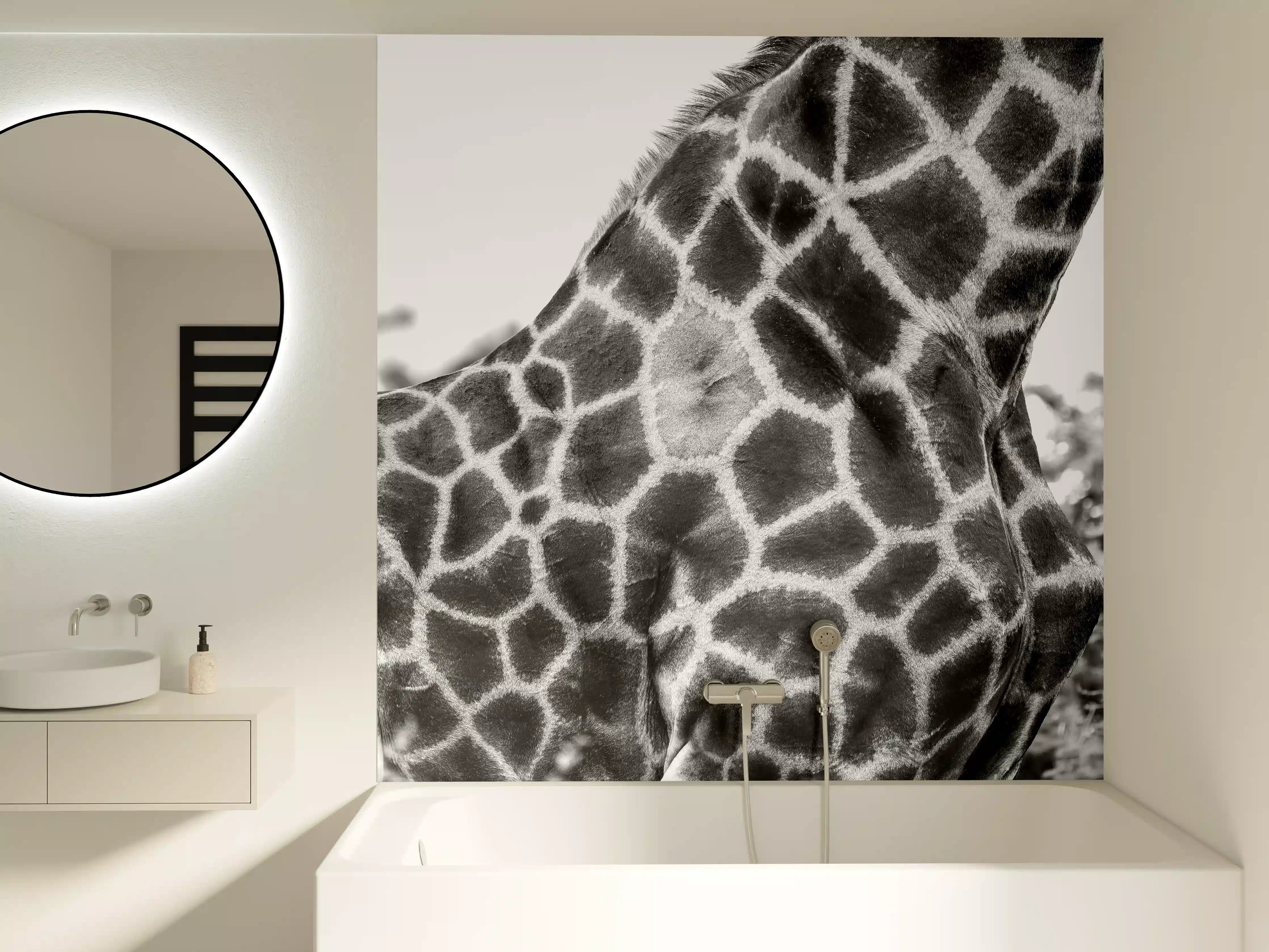 Badewannen-Rückwand - Giraffen Oberkörper