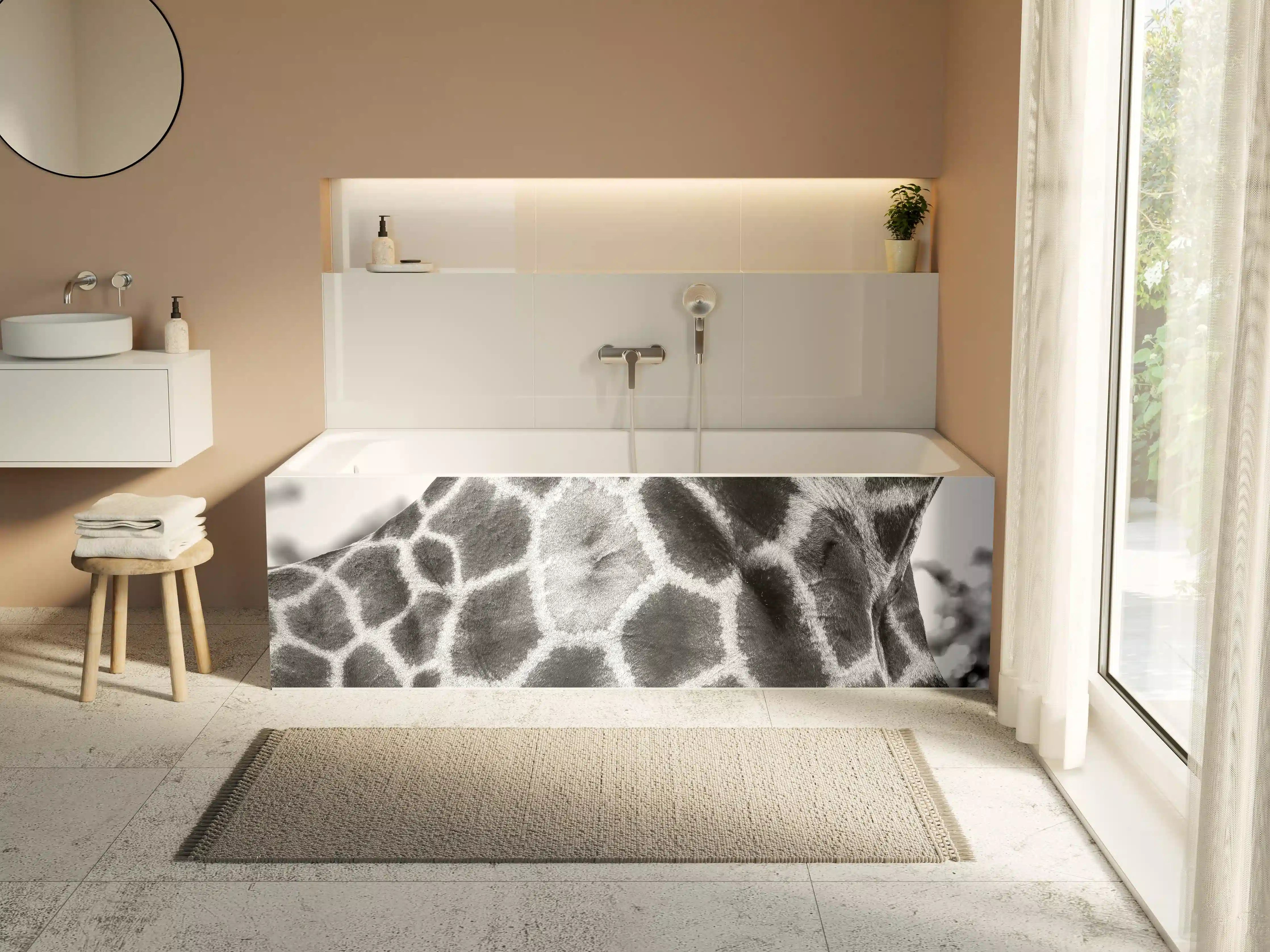 Badewannen-Rückwand - Giraffen Oberkörper