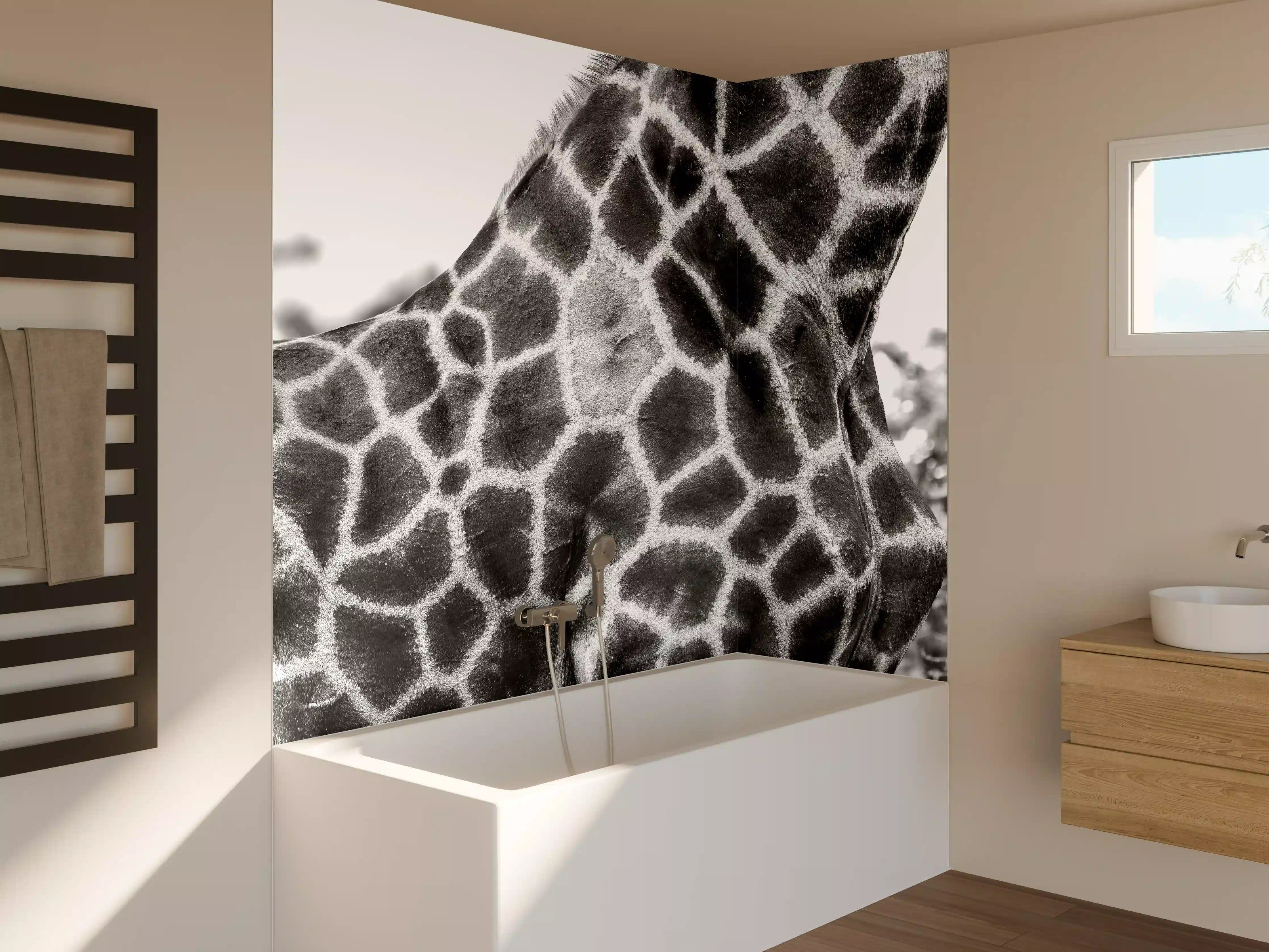 Badewannen-Rückwand - Giraffen Oberkörper