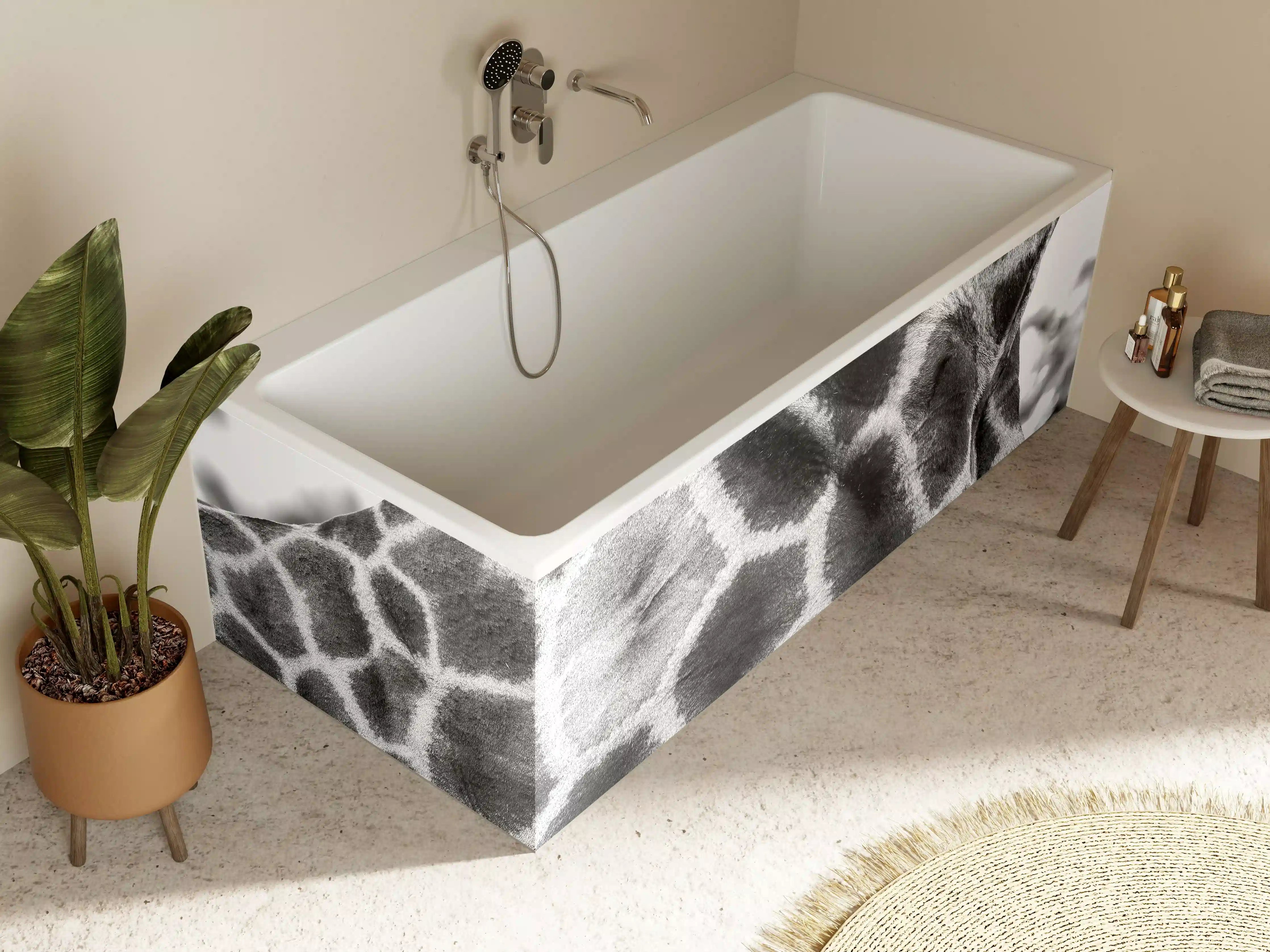 Badewannen-Rückwand - Giraffen Oberkörper