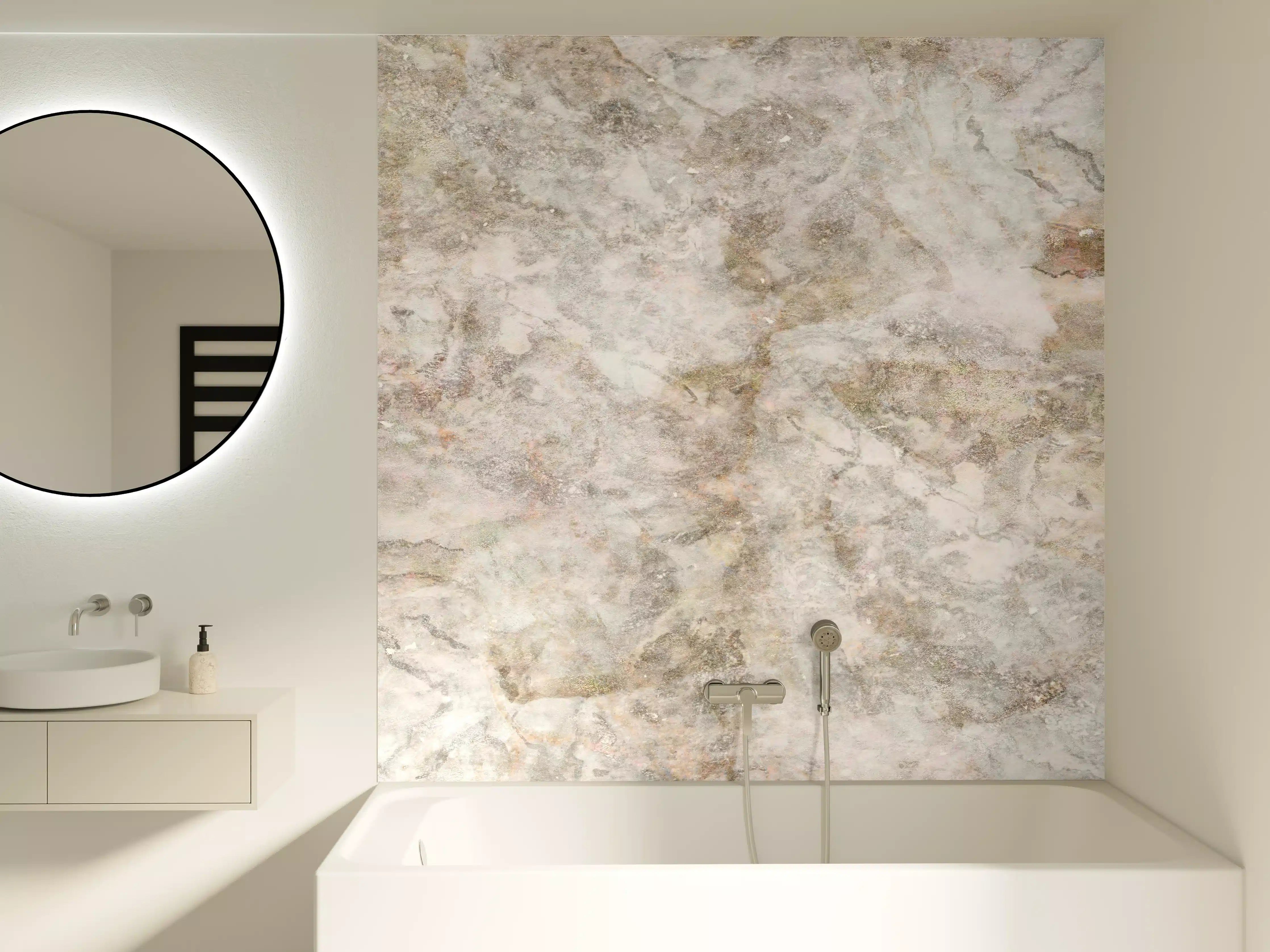 Badewannen-Rückwand - Glänzende abstrakte Marmortextur