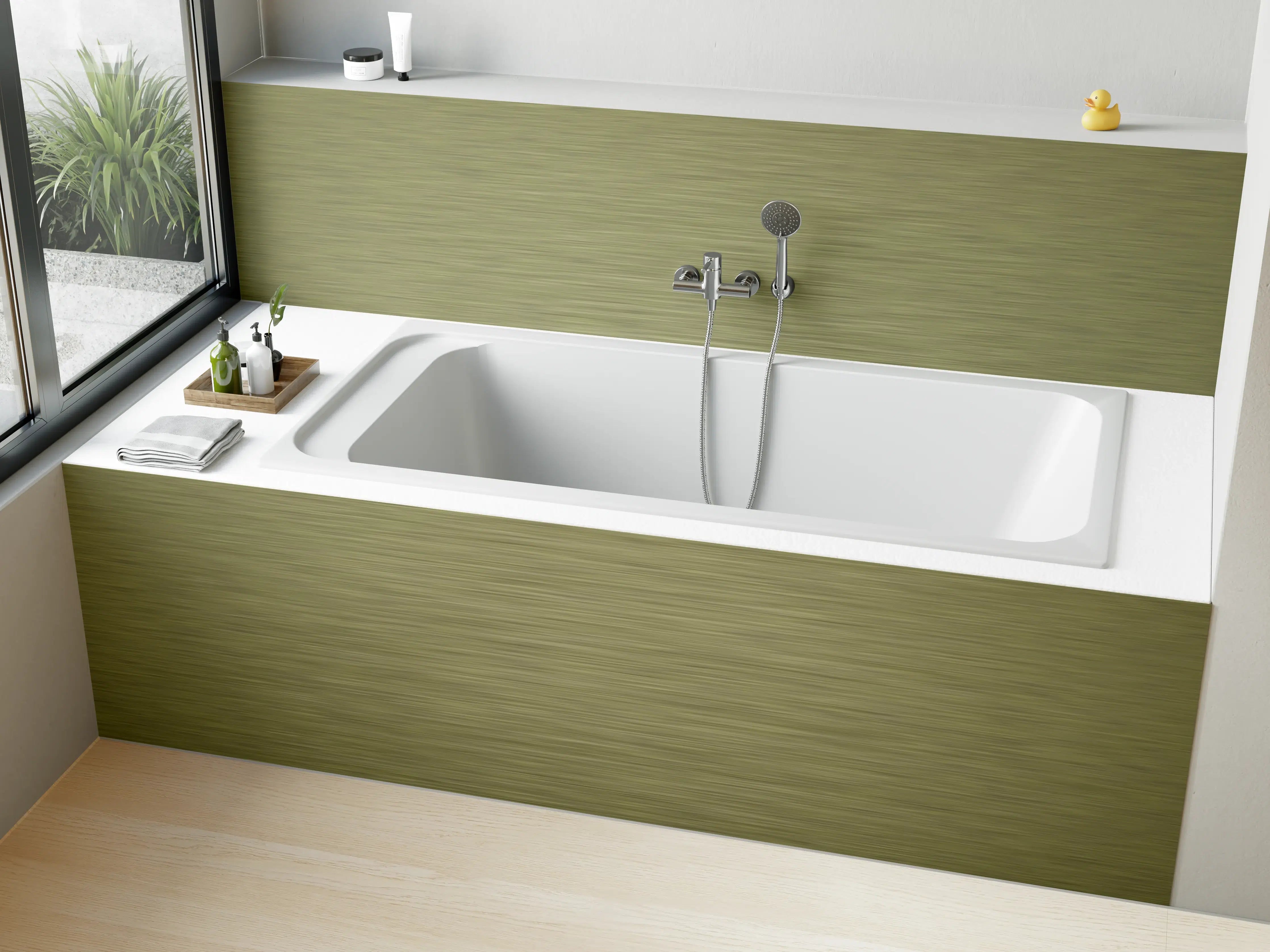 Badewannen-Rückwand - Gold - ALU Prime - Metall Gebürstet