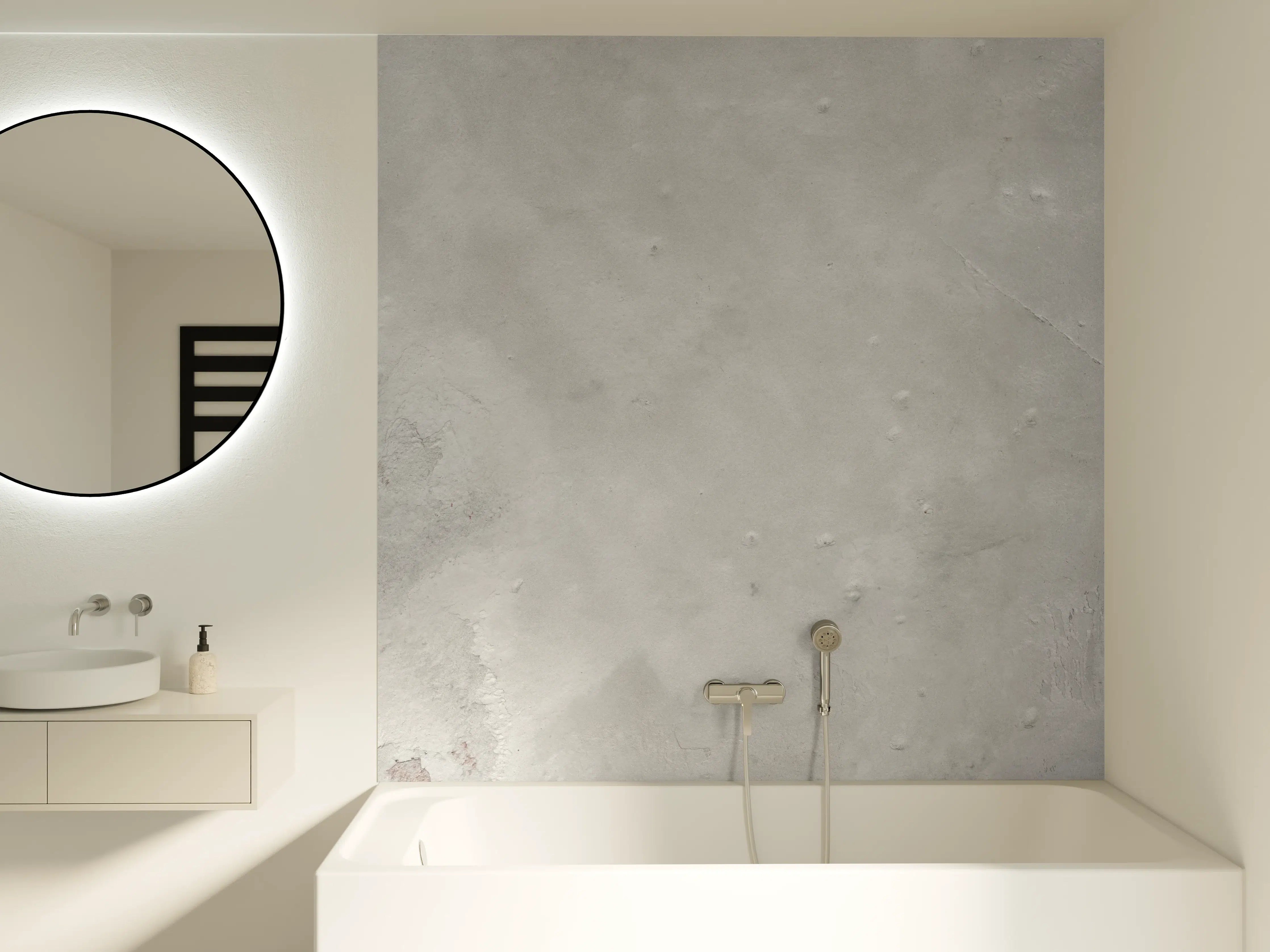 Badewannen-Rückwand - Gräuliche Naturstein Textur