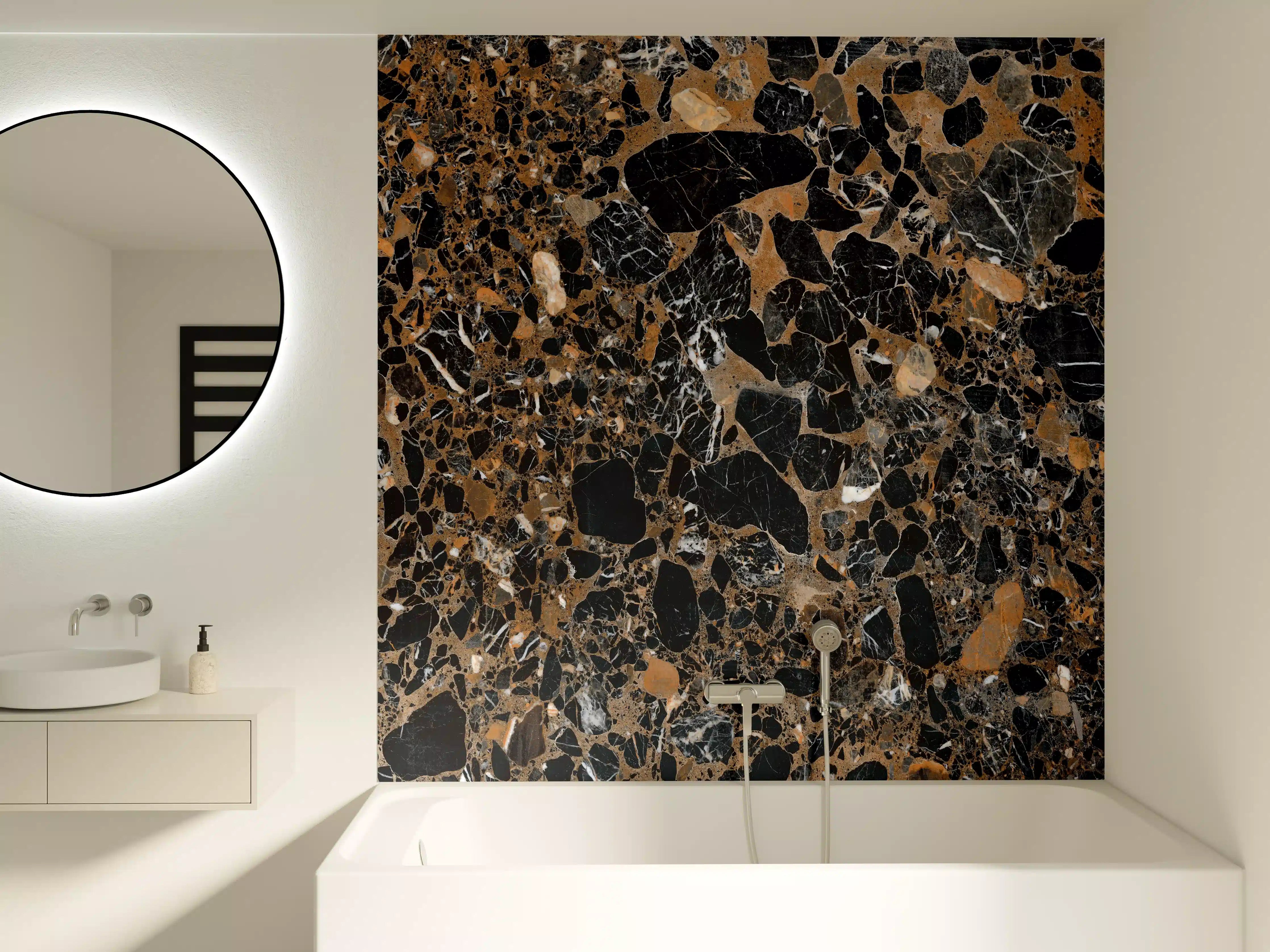 Badewannen-Rückwand - Granit luxus Textur