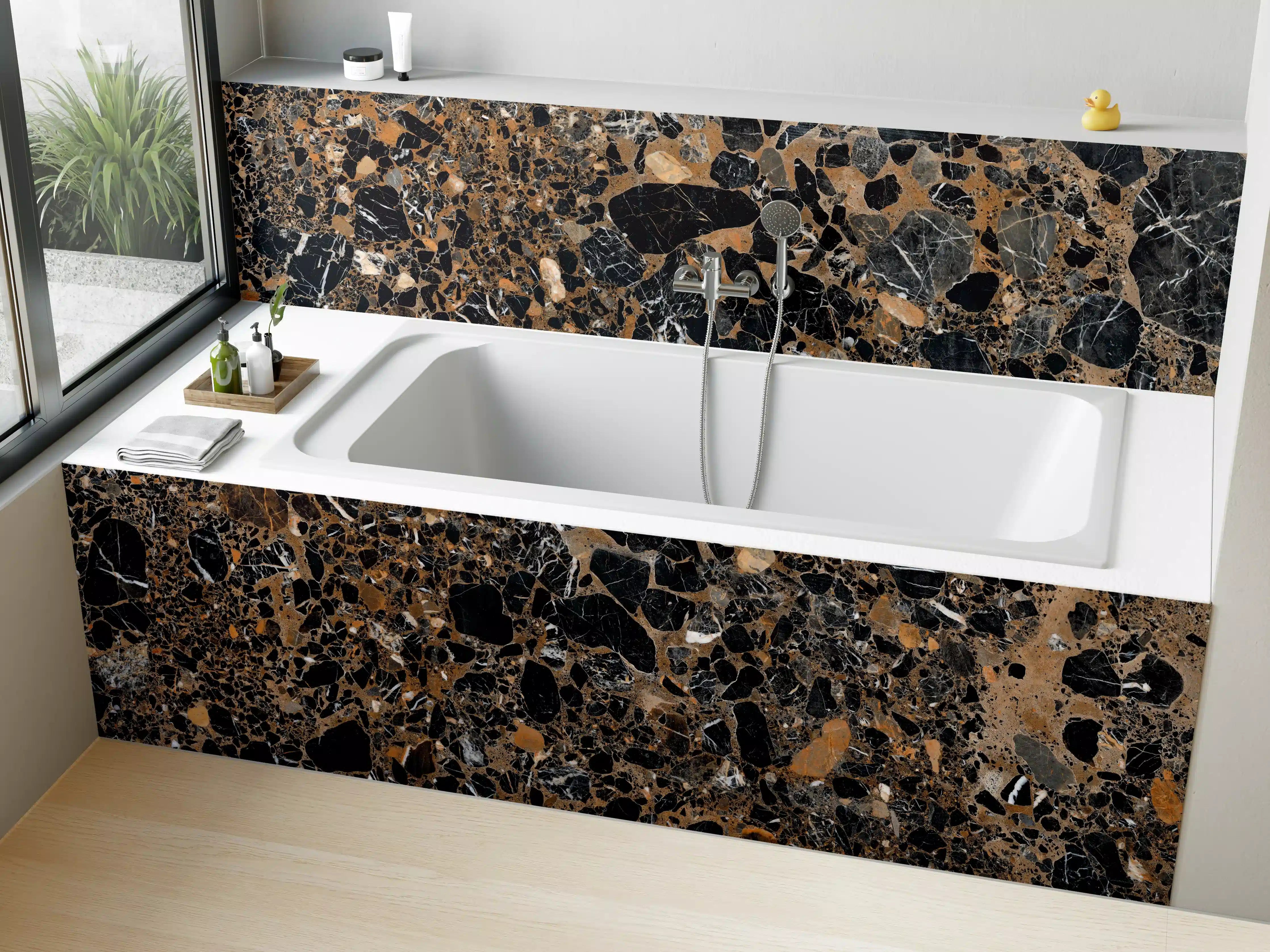 Badewannen-Rückwand - Granit luxus Textur