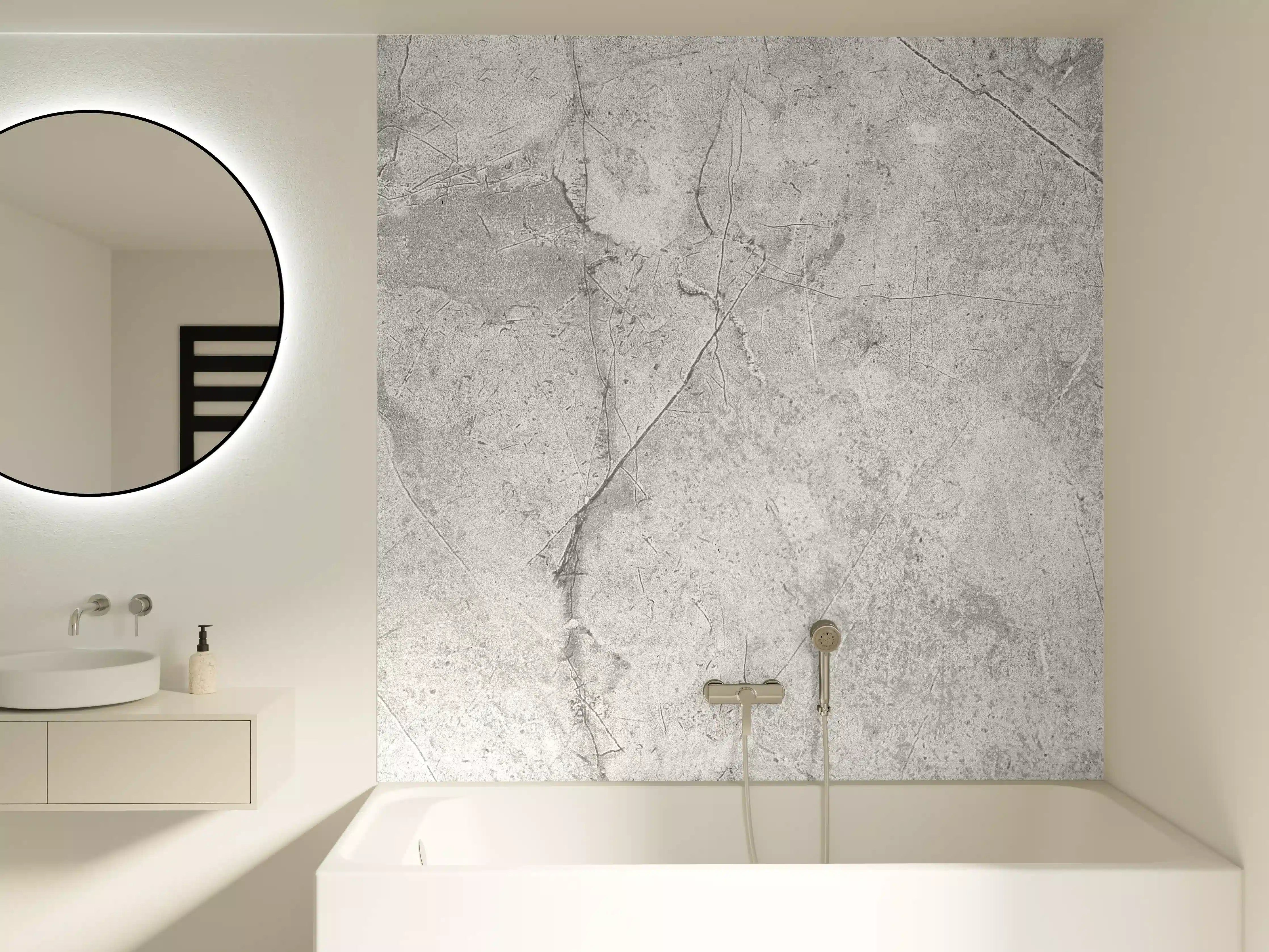 Badewannen-Rückwand - Graues Betonmuster