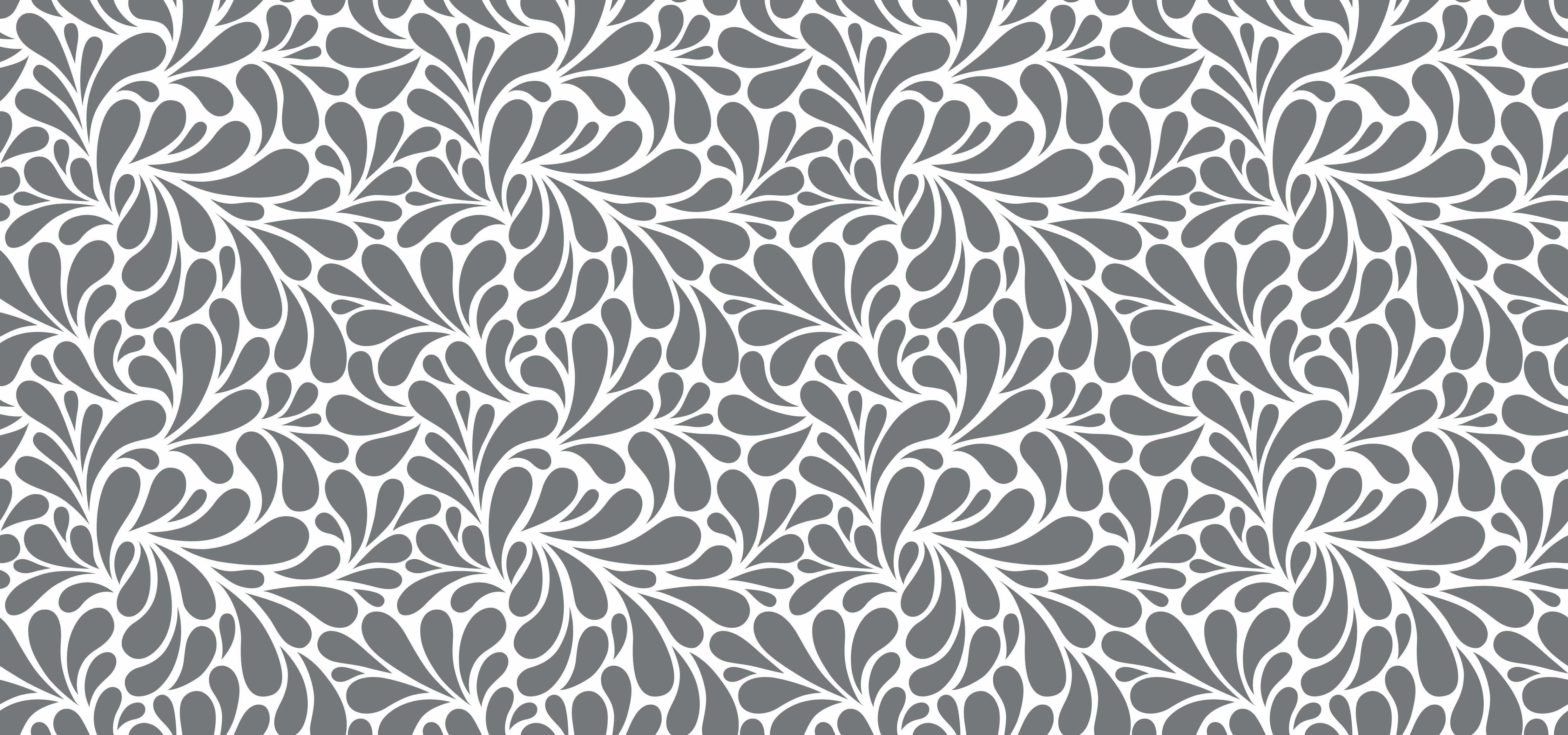 Badewannen-Rückwand-Graues und Weißes Blumenmuster mit leafy Design
