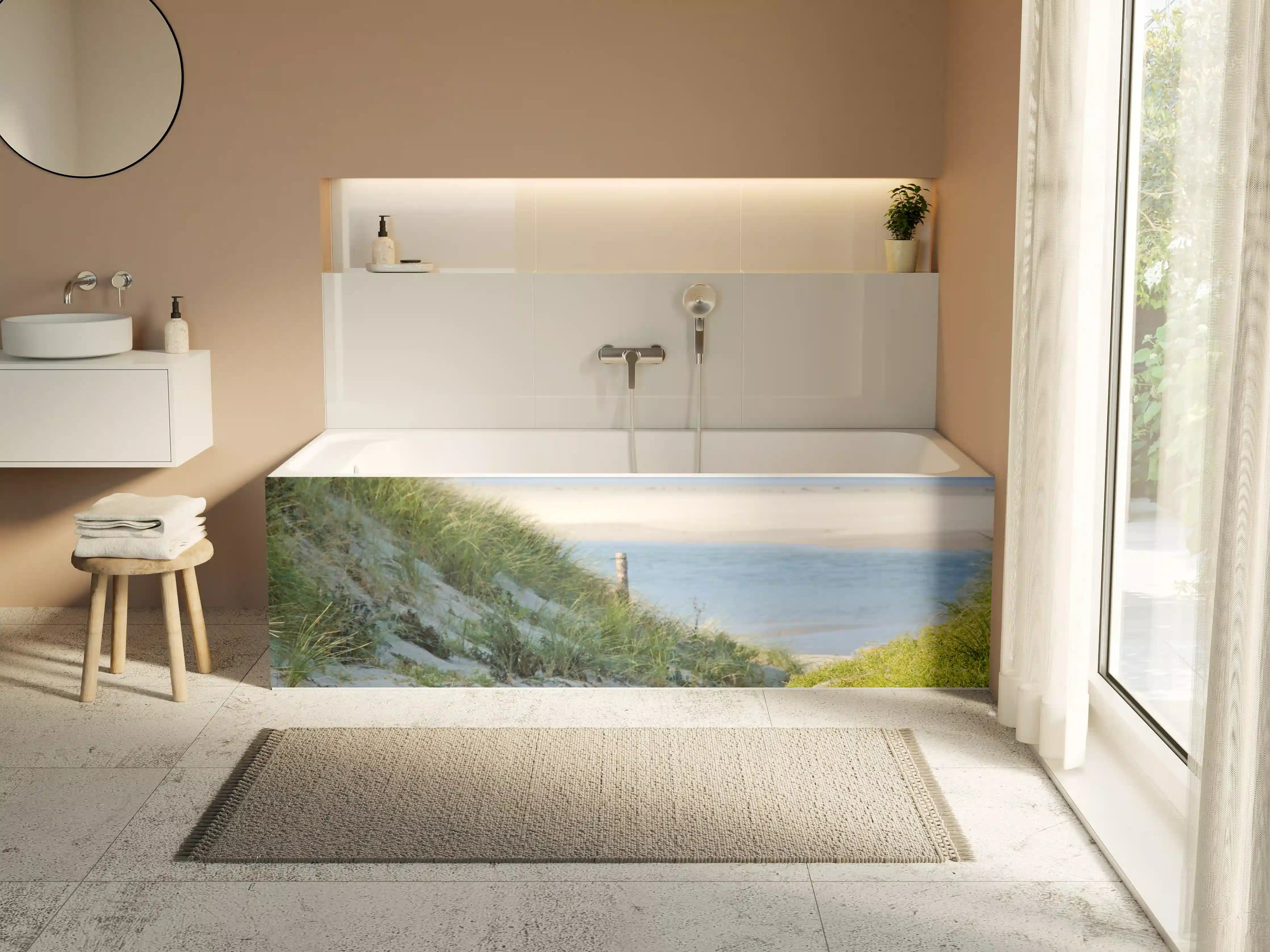 Badewannen-Rückwand - Grauwe Düne am Meer
