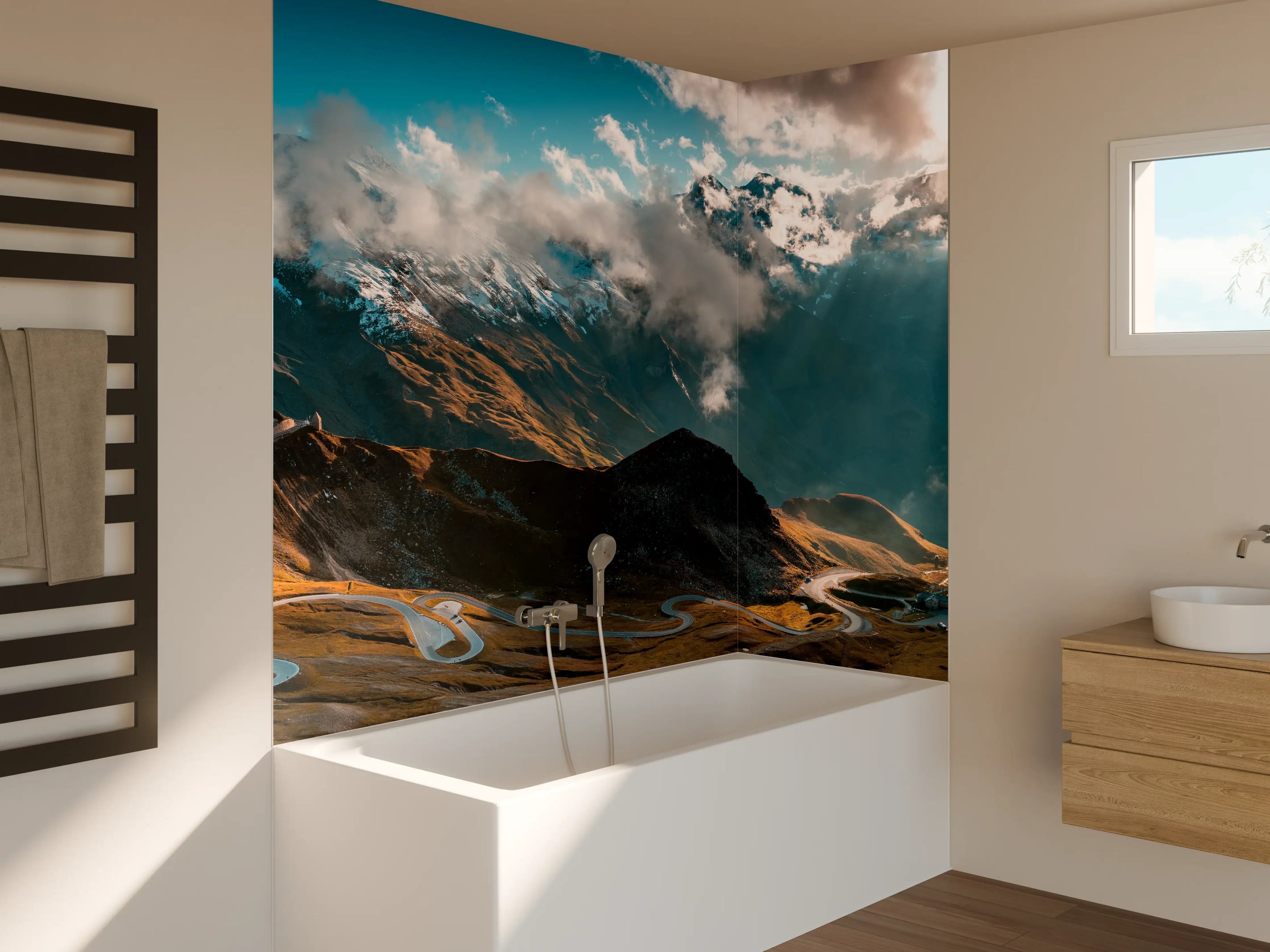 Badewannen-Rückwand - Großglockner Alpenstraße in Österreich