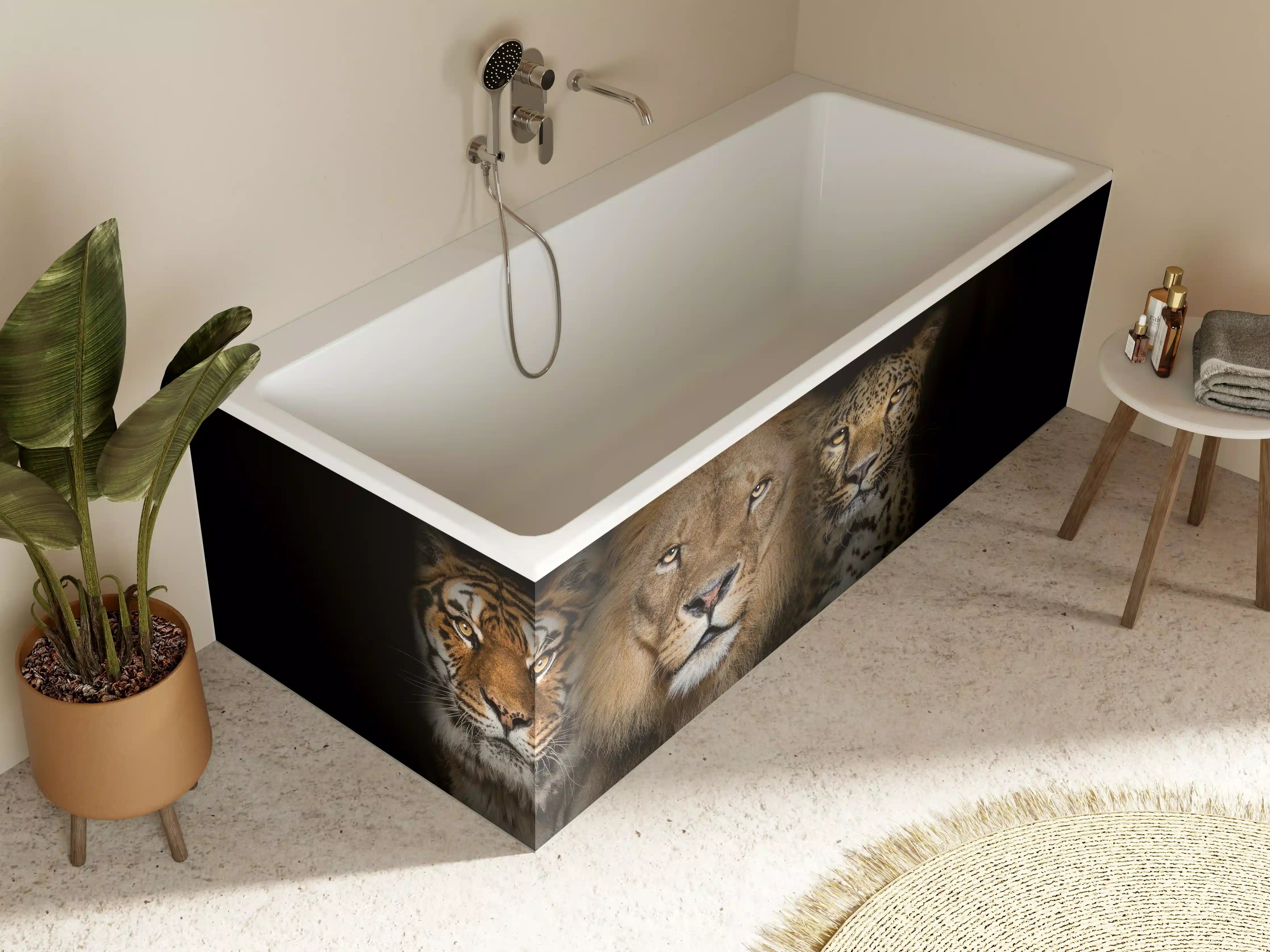 Badewannen-Rückwand - Großkatzen