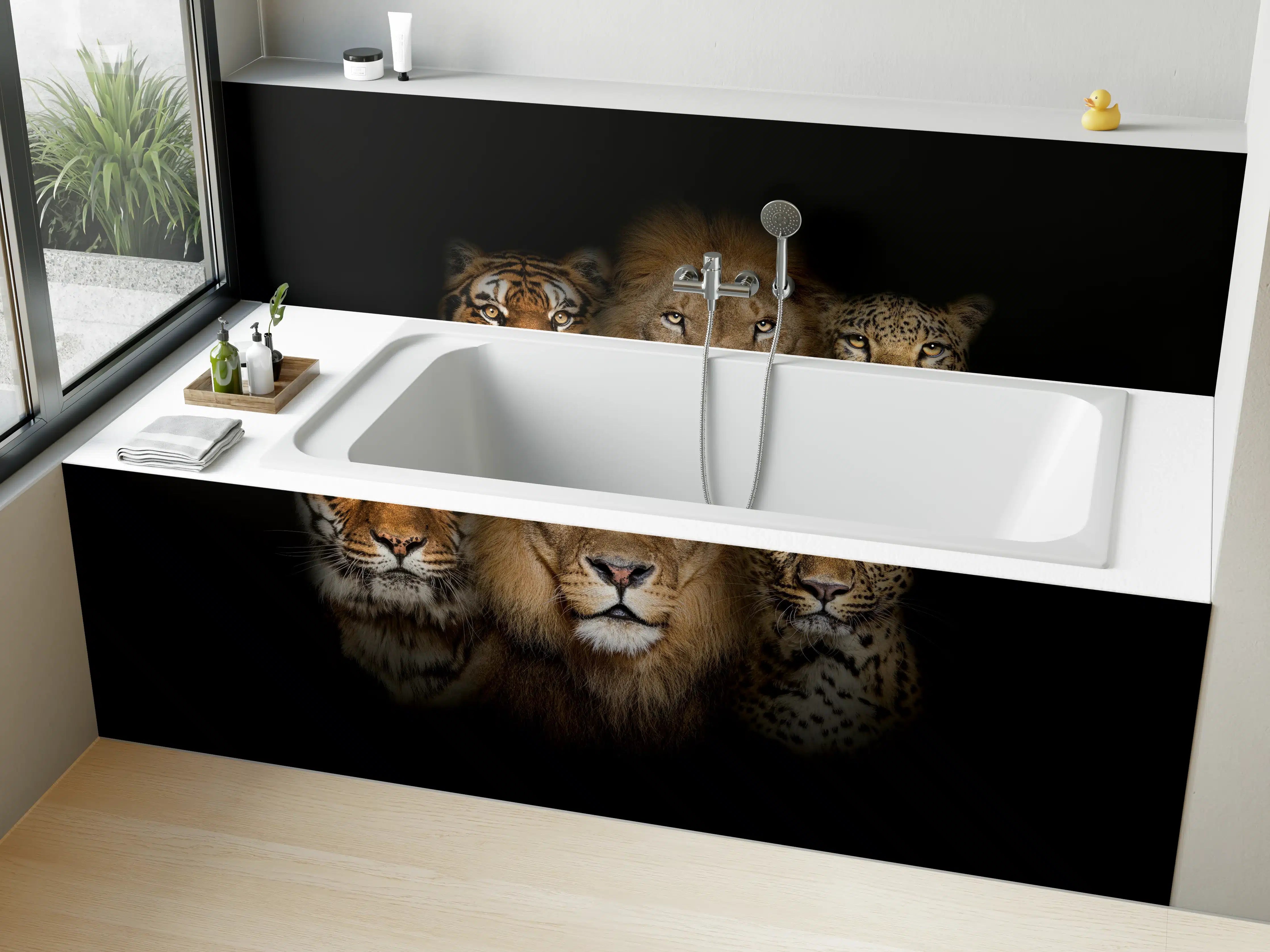 Badewannen-Rückwand - Großkatzen