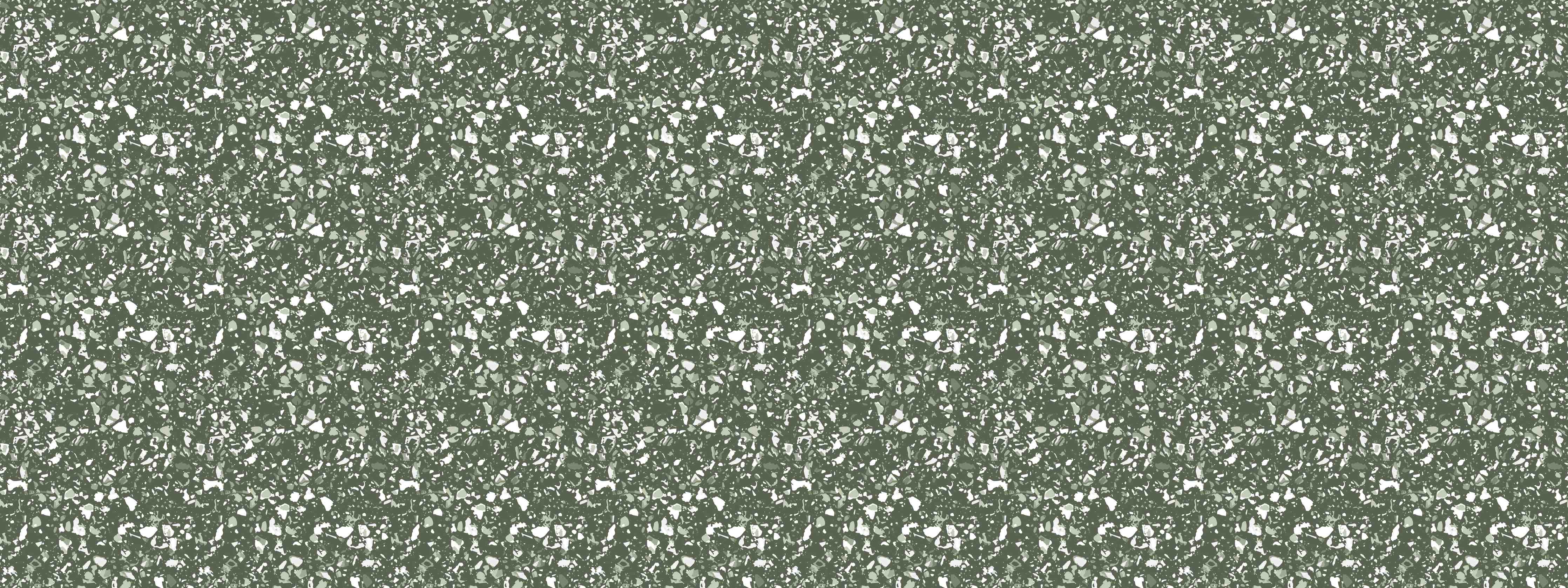 Badewannen-Rückwand-Grüne Naturtextur mit weißen Akzenten