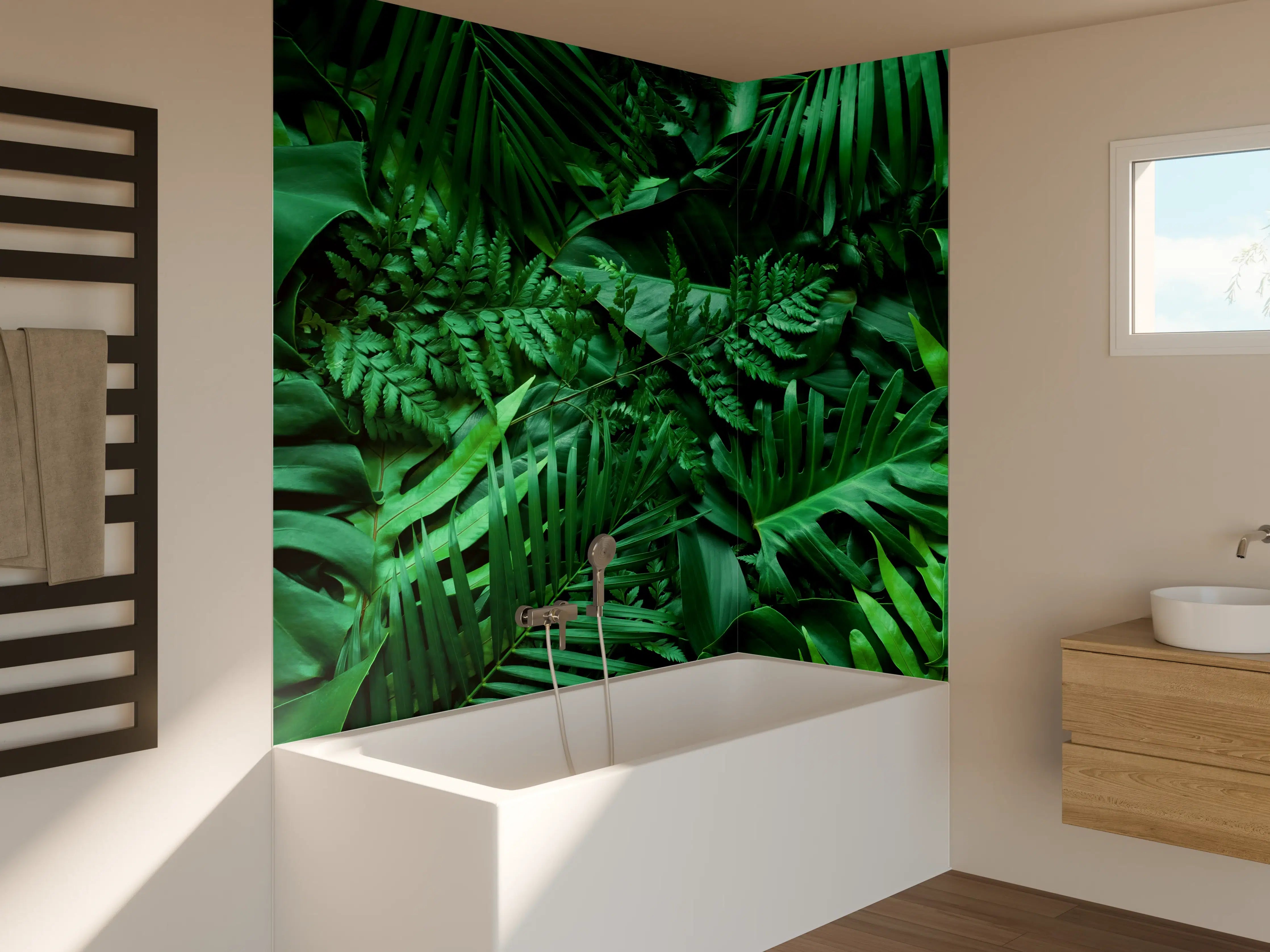 Badewannen-Rückwand - Grüne tropische Natur