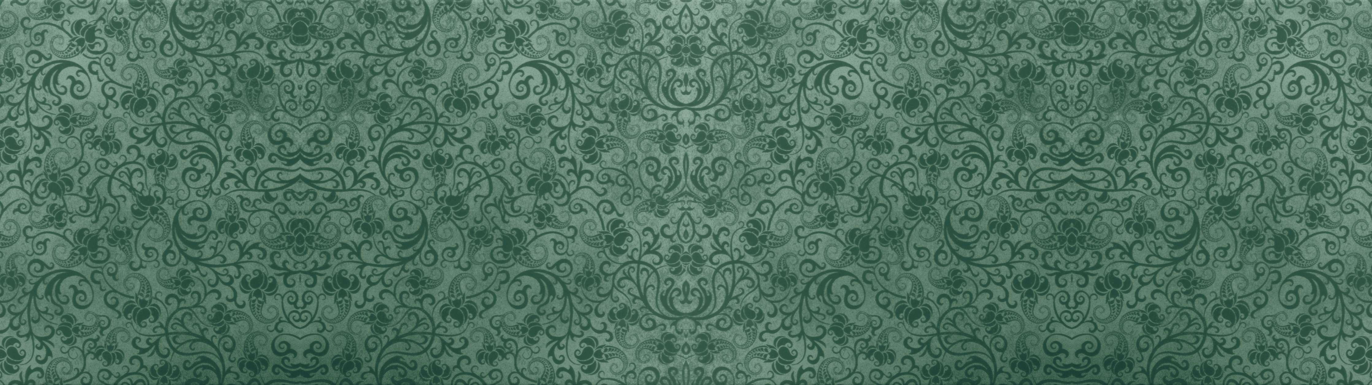 Badewannen-Rückwand-Grünes Damast Muster