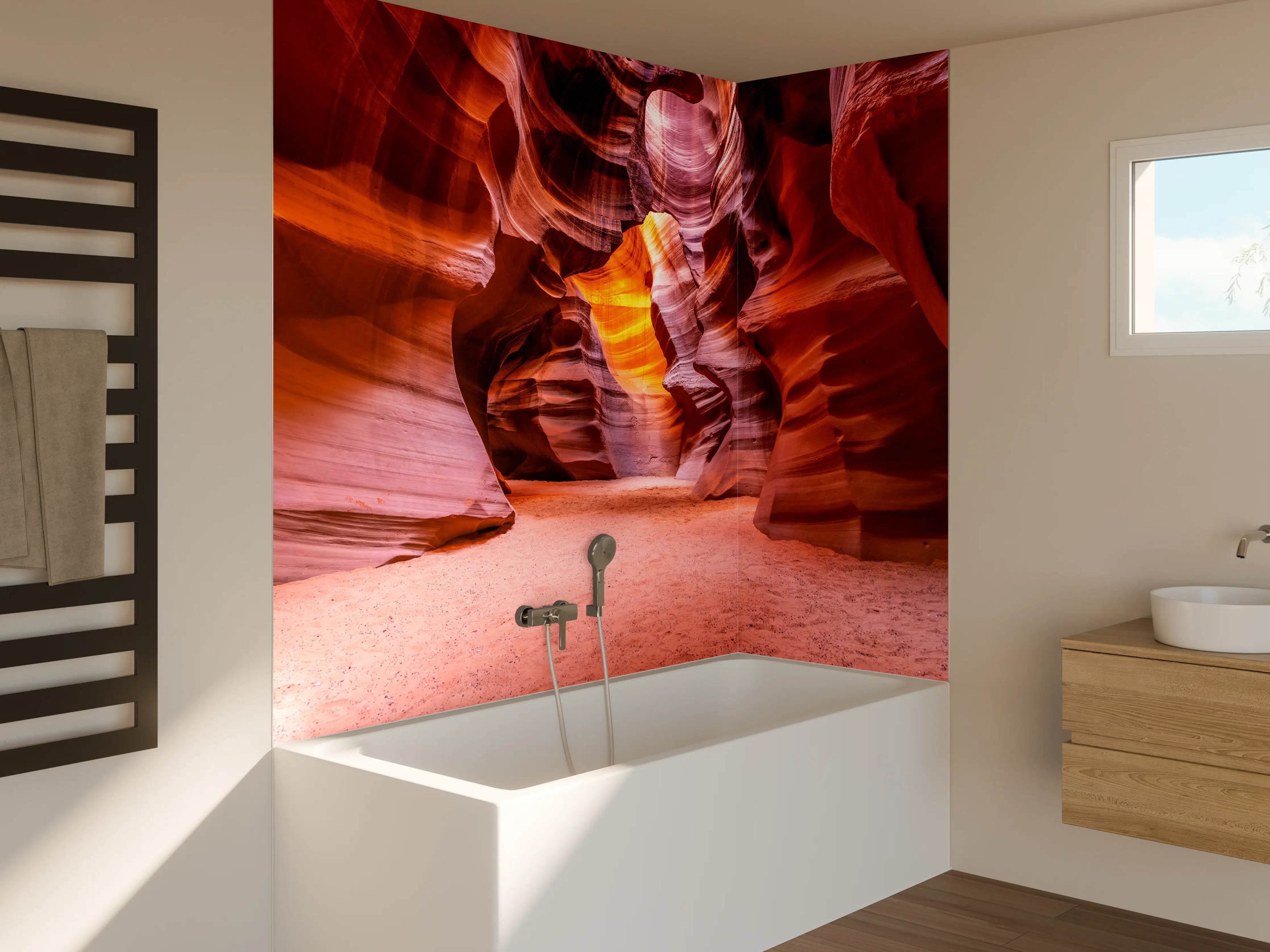 Badewannen-Rückwand - Grund des Antelope Canyon in Arizona