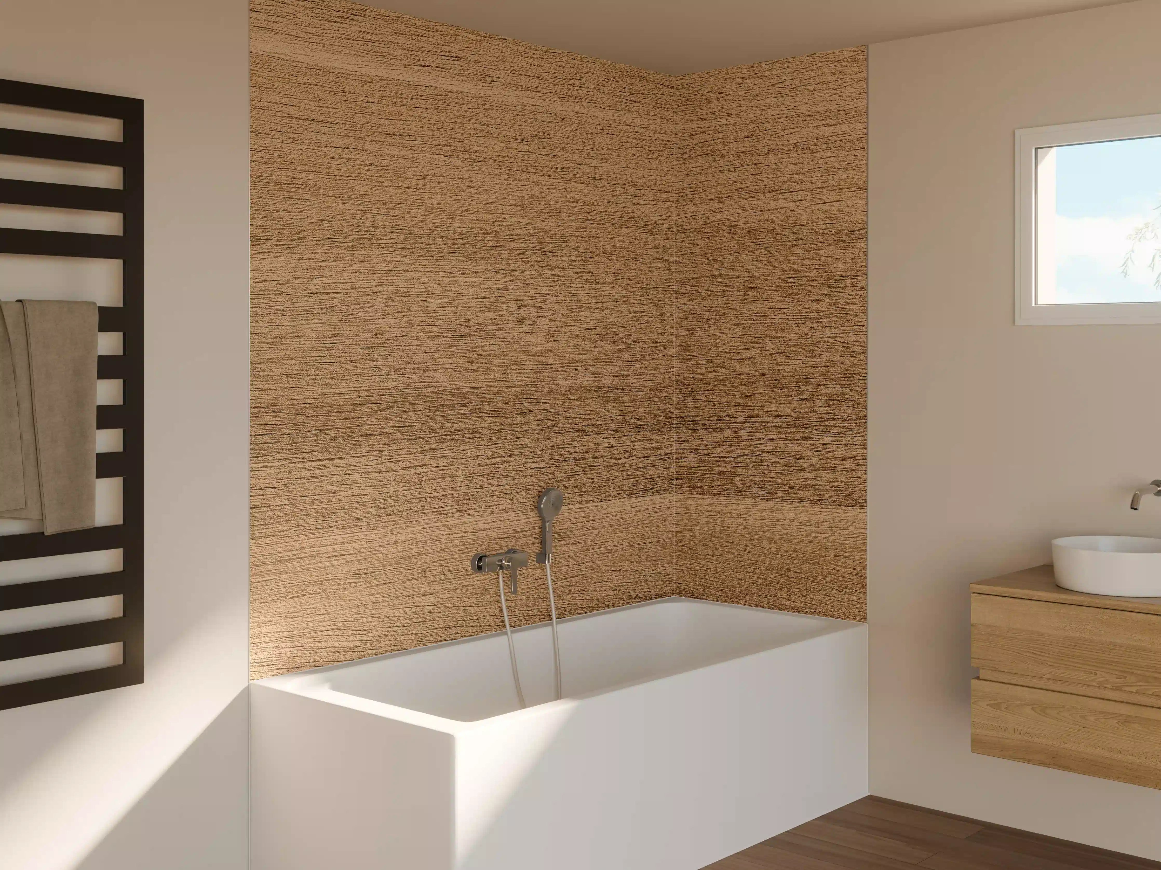 Badewannen-Rückwand - Holztextur und hölzerner Hintergrund 2
