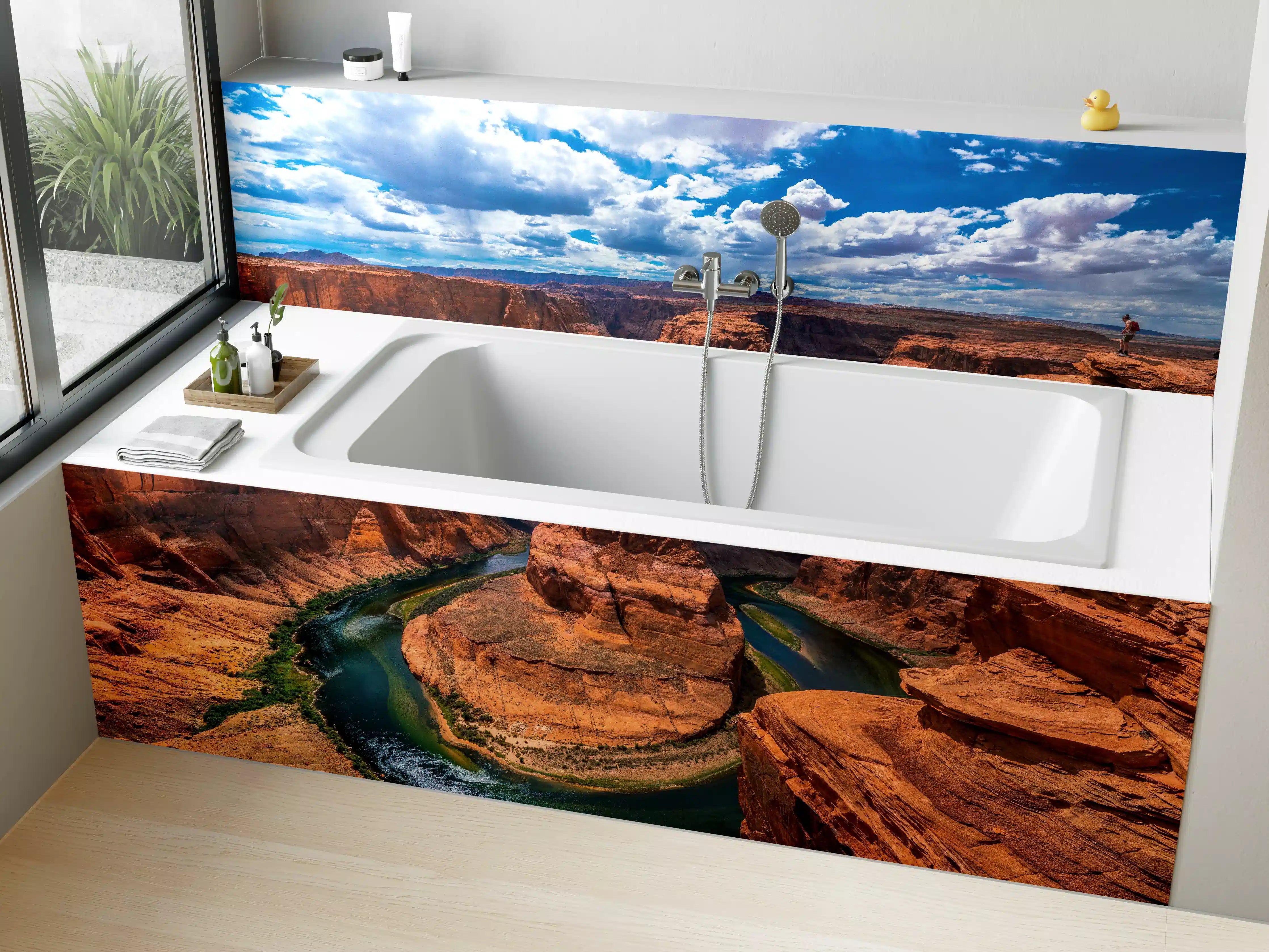 Badewannen-Rückwand - Horseshoe Bend Tal in Arizona bei Tag