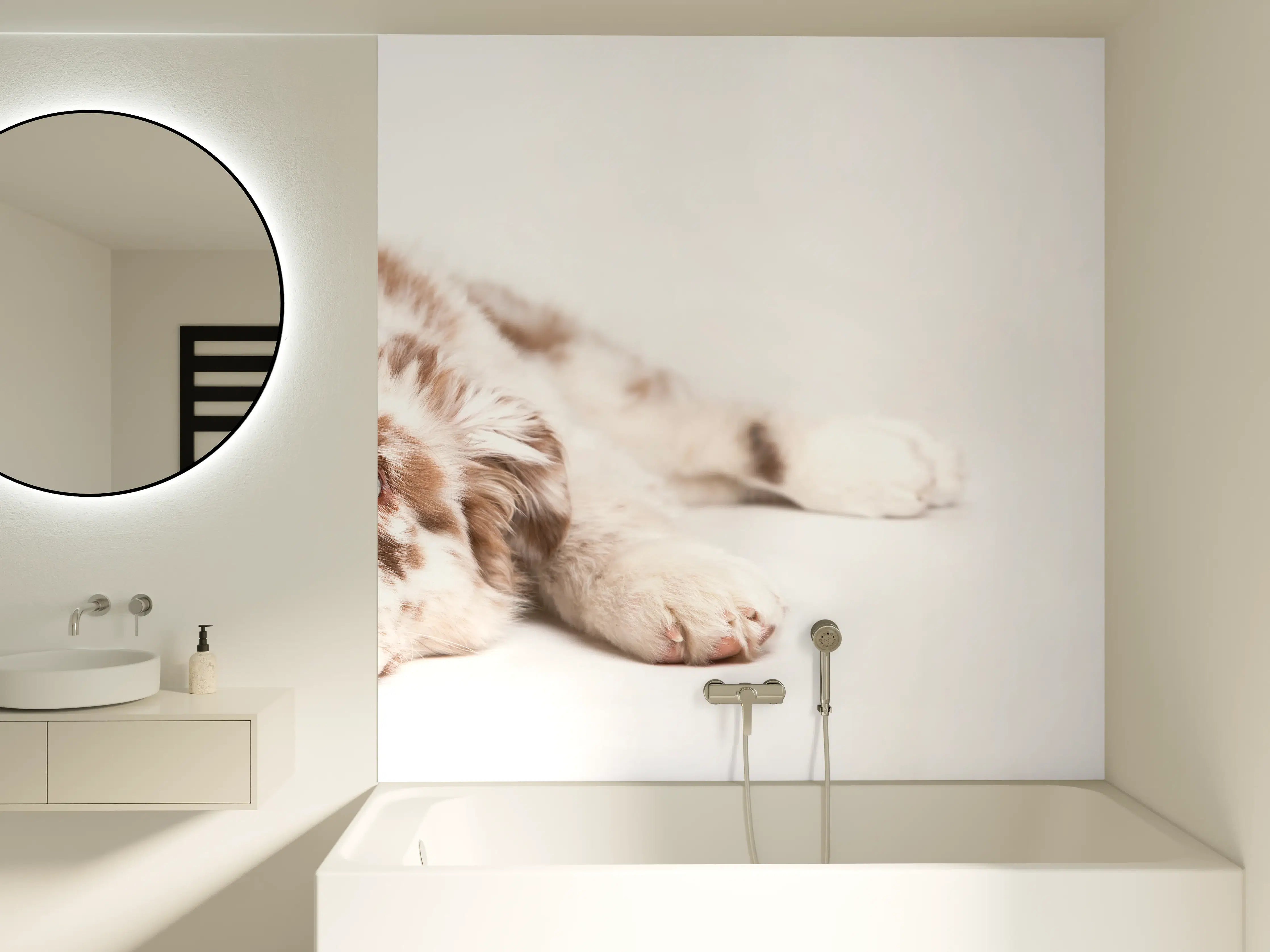 Badewannen-Rückwand - Hunde Portrait - Australian Shepherd