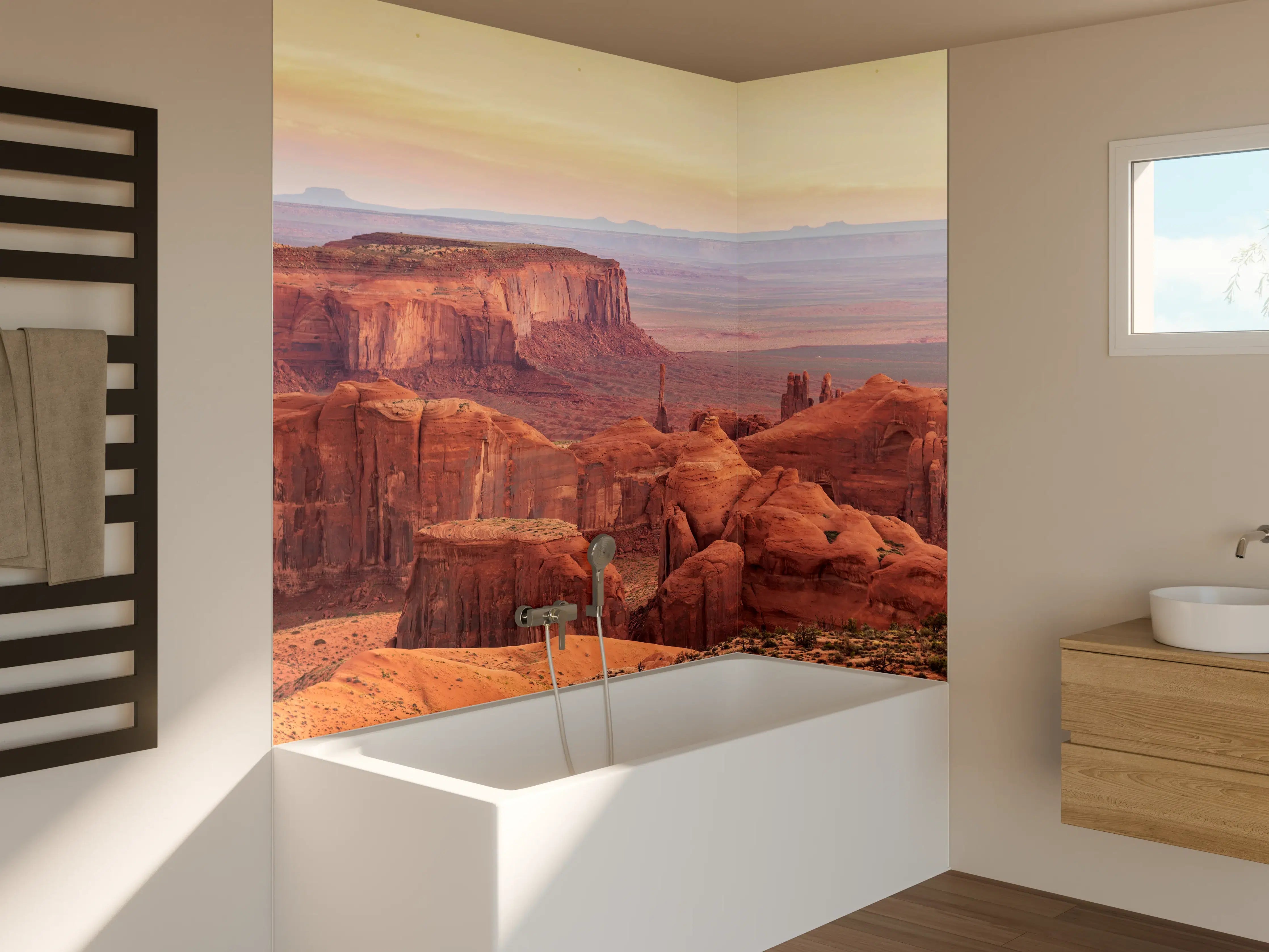 Badewannen-Rückwand - Hunts Mesa Schlucht in Arizona