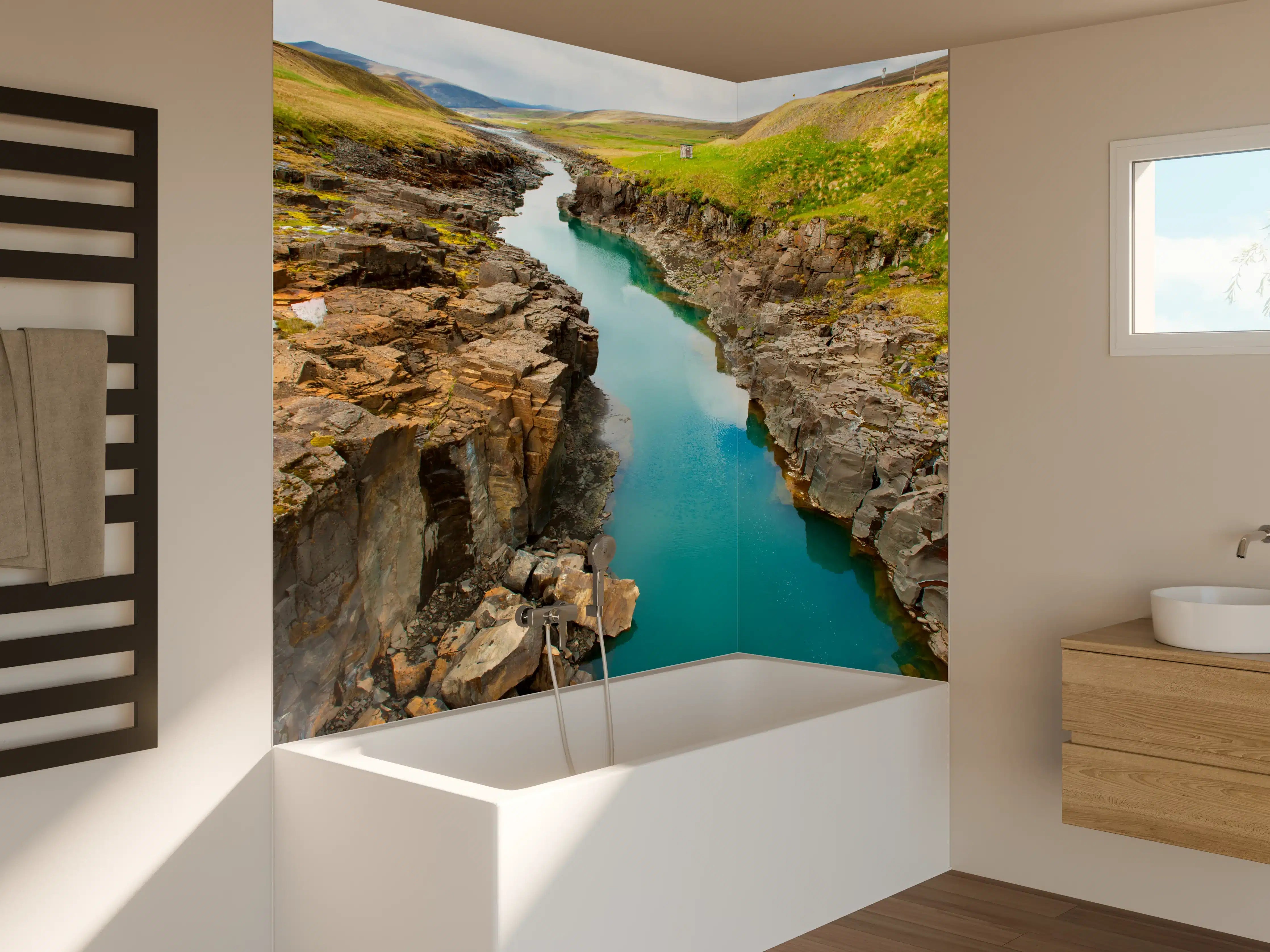 Badewannen-Rückwand - Icelandic River Canyon