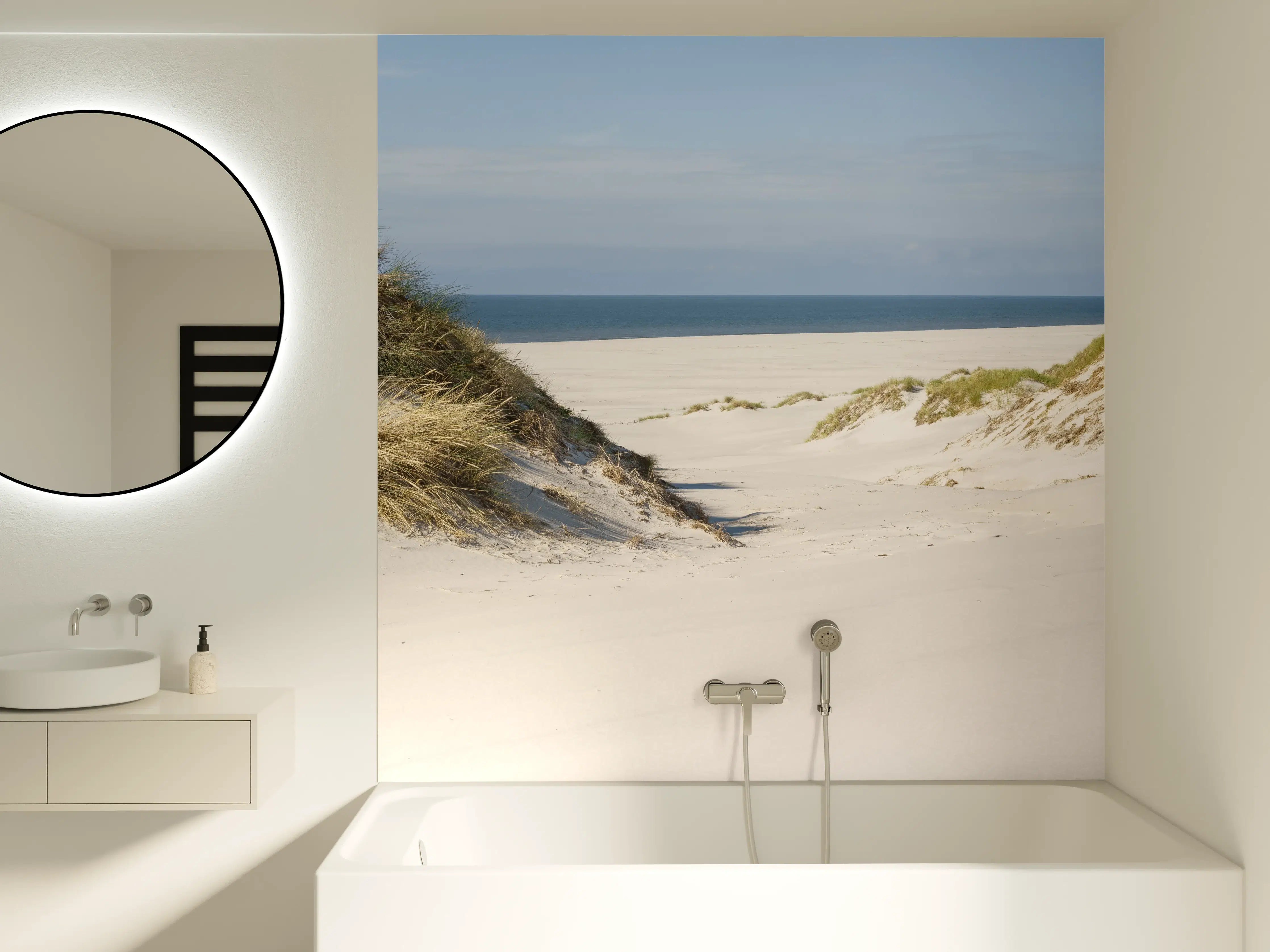 Badewannen-Rückwand - Idyllische Sanddüne am Meer