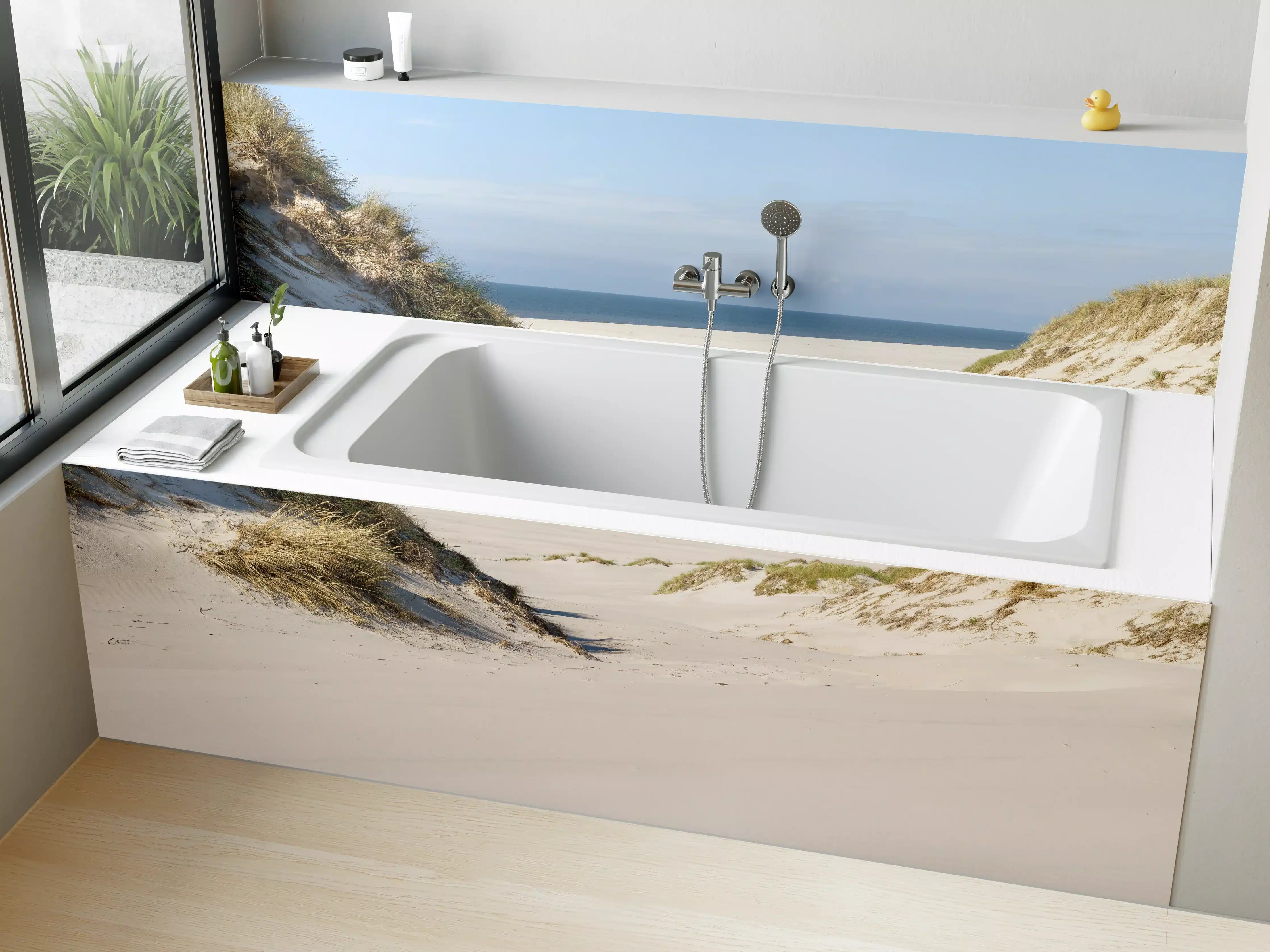 Badewannen-Rückwand - Idyllische Sanddüne am Meer