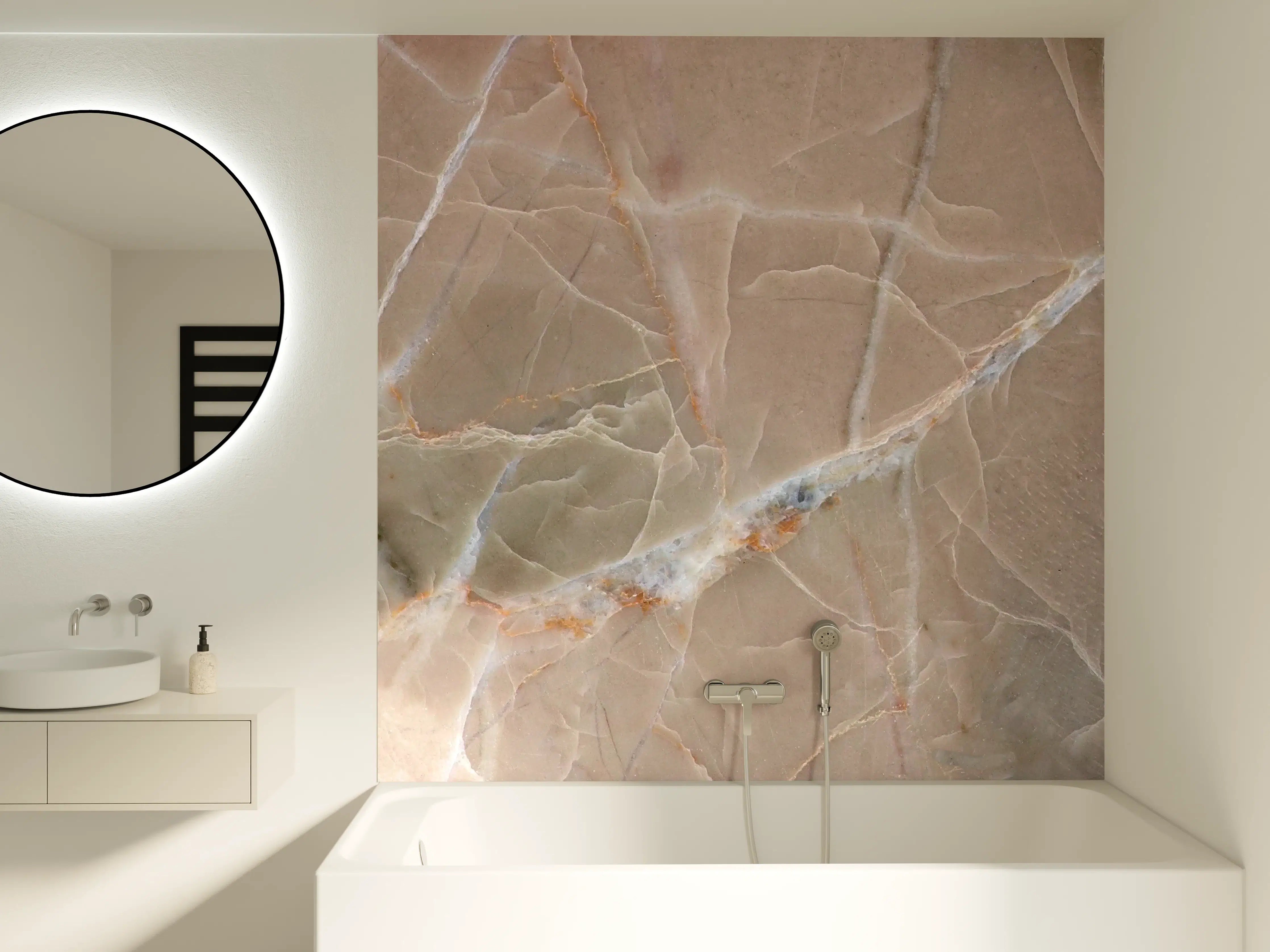 Badewannen-Rückwand - Italienische Marmor Textur