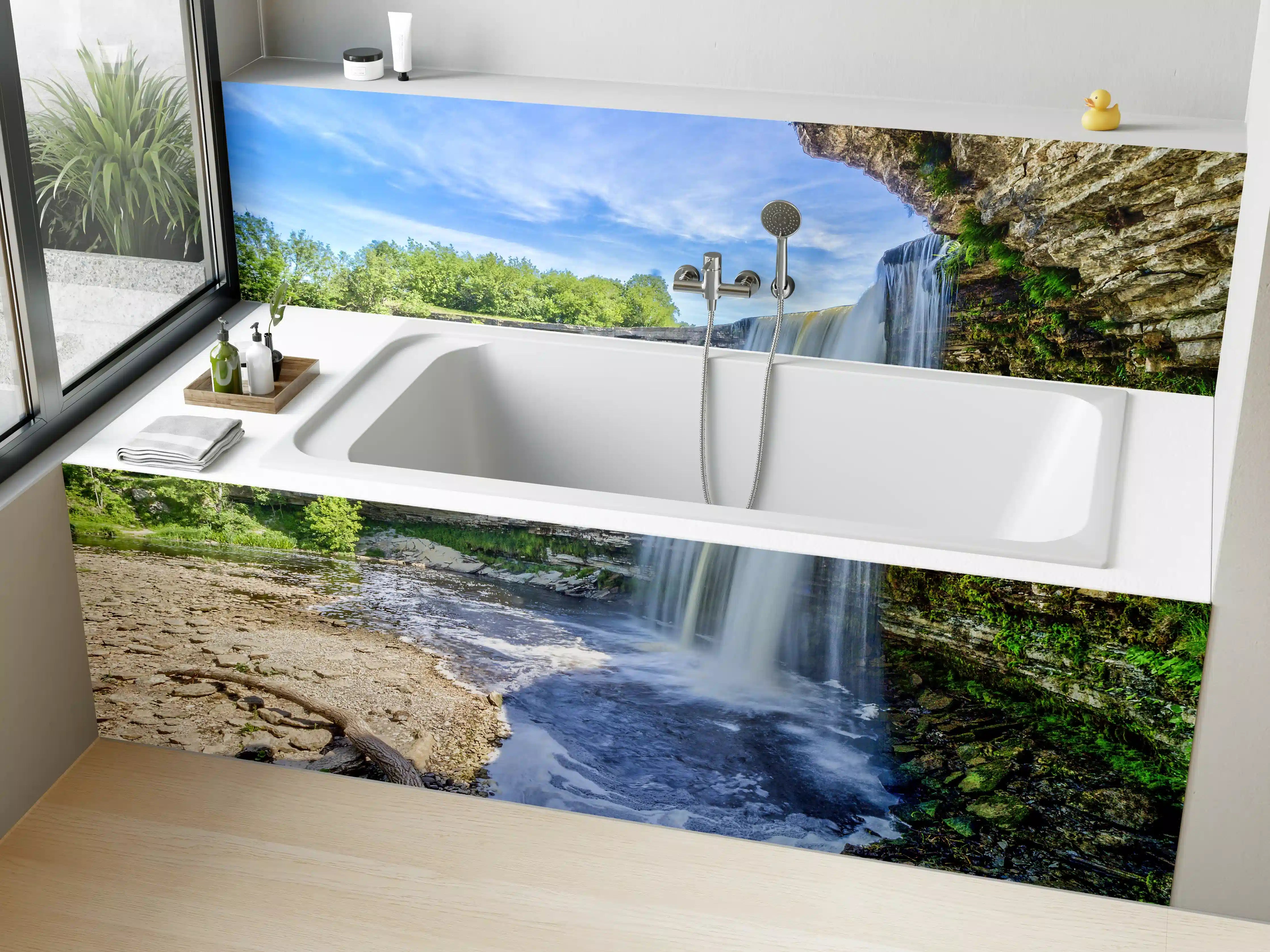 Badewannen-Rückwand - Jagala Sommer Wasserfall