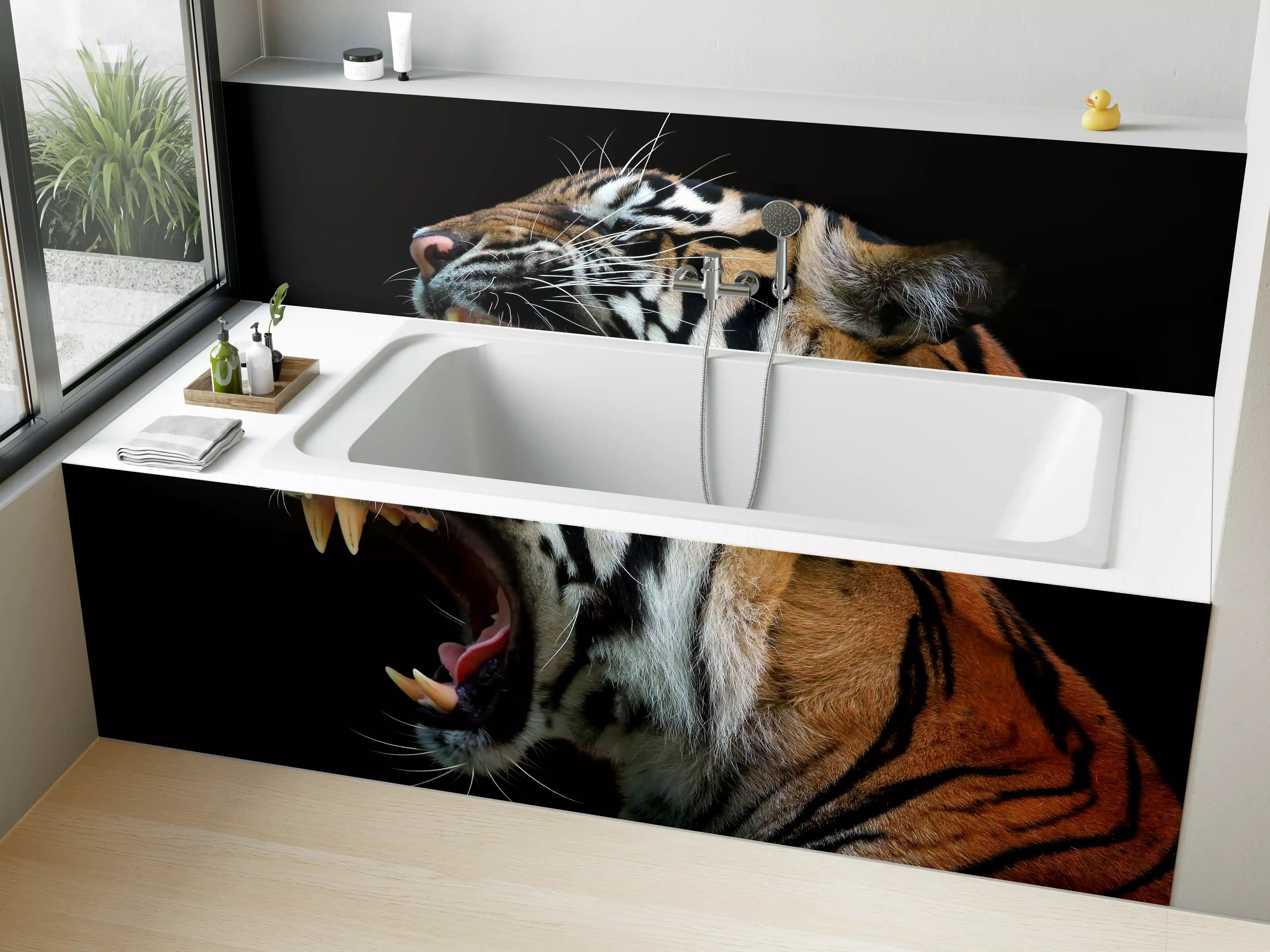 Badewannen-Rückwand - Kopf eines Sumatra-Tigers