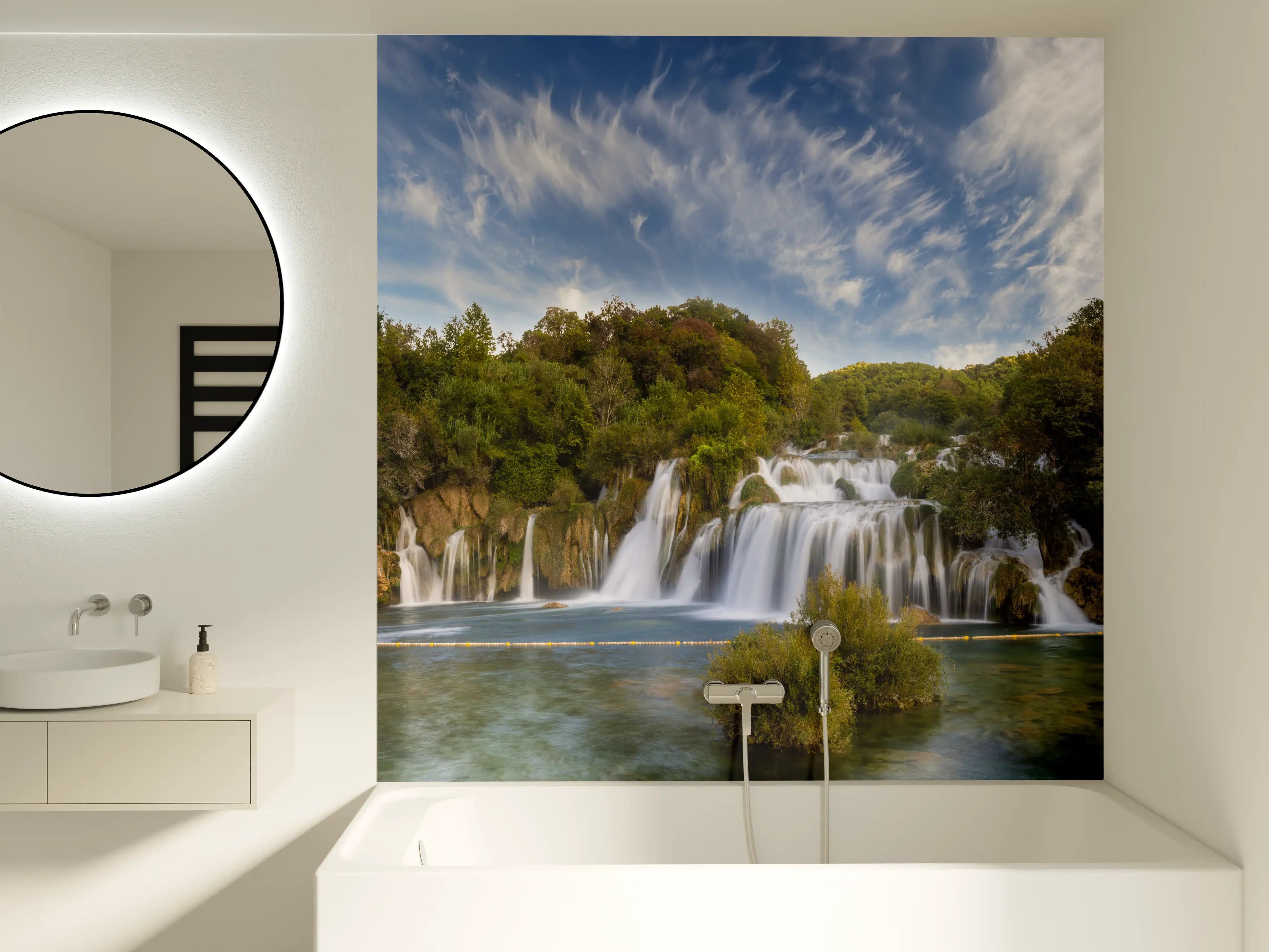 Badewannen-Rückwand - Krka-Nationalpark-Panorama