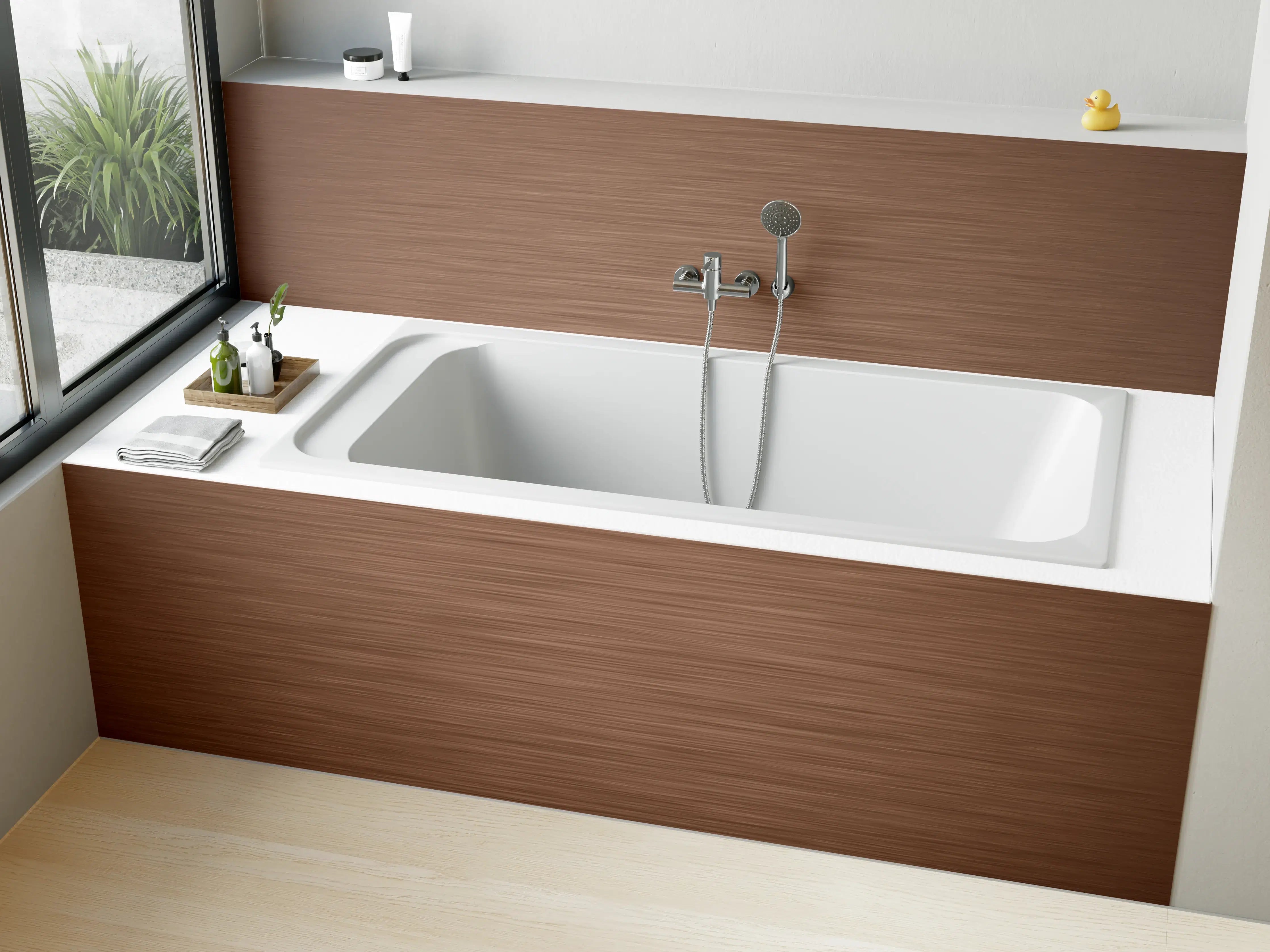 Badewannen-Rückwand - Kupfer - ALU Prime - Metall Gebürstet