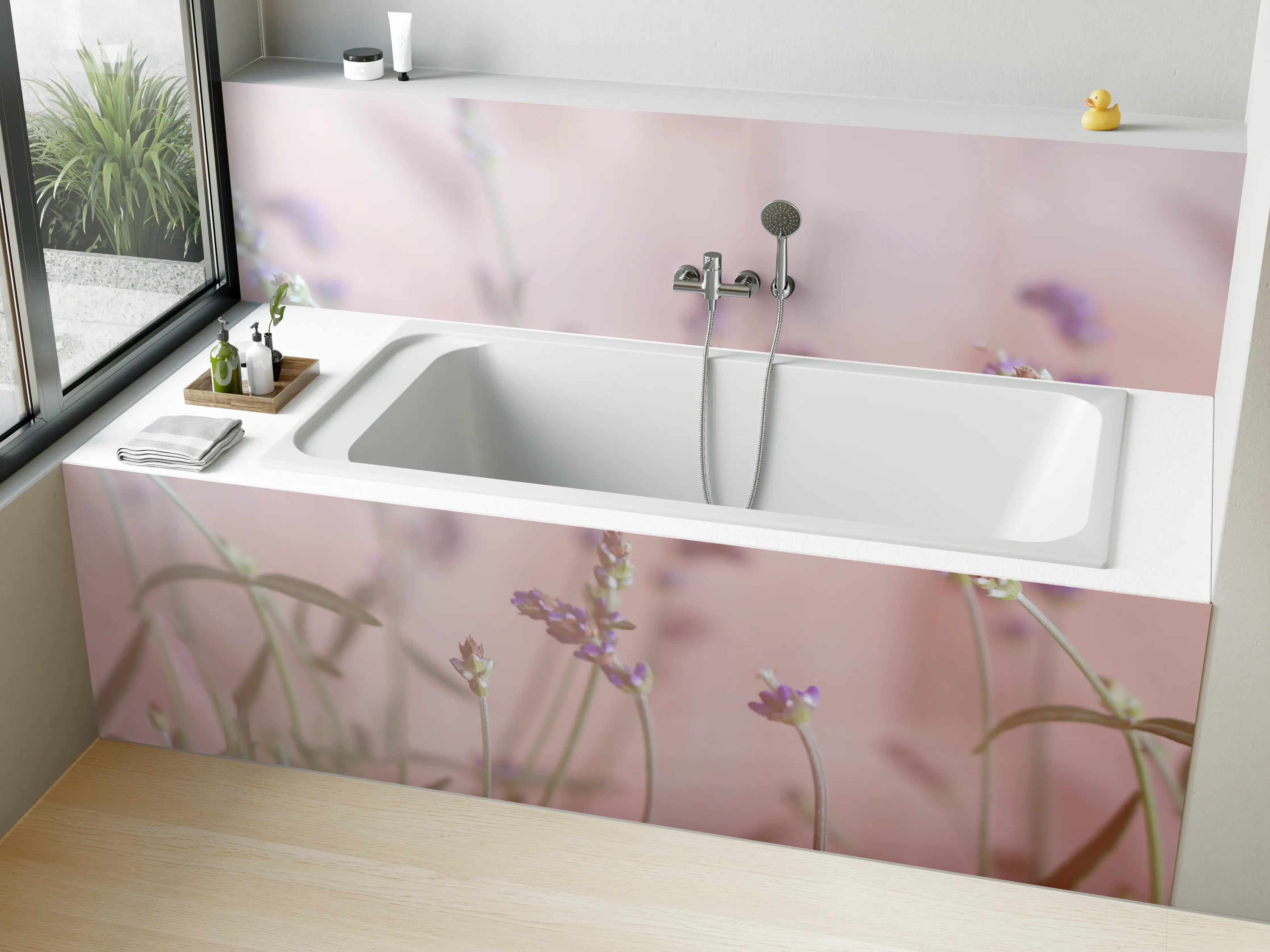 Badewannen-Rückwand - Lavendel