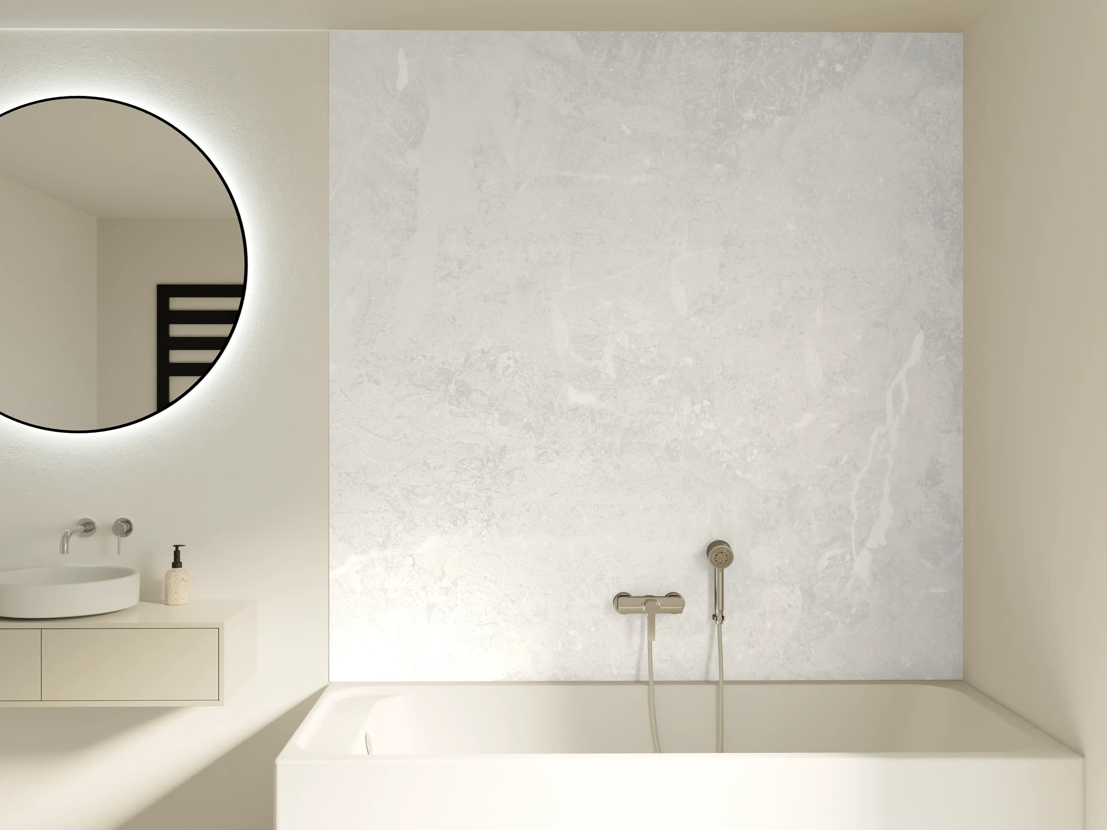 Badewannen-Rückwand - Leichtes vintage Muster