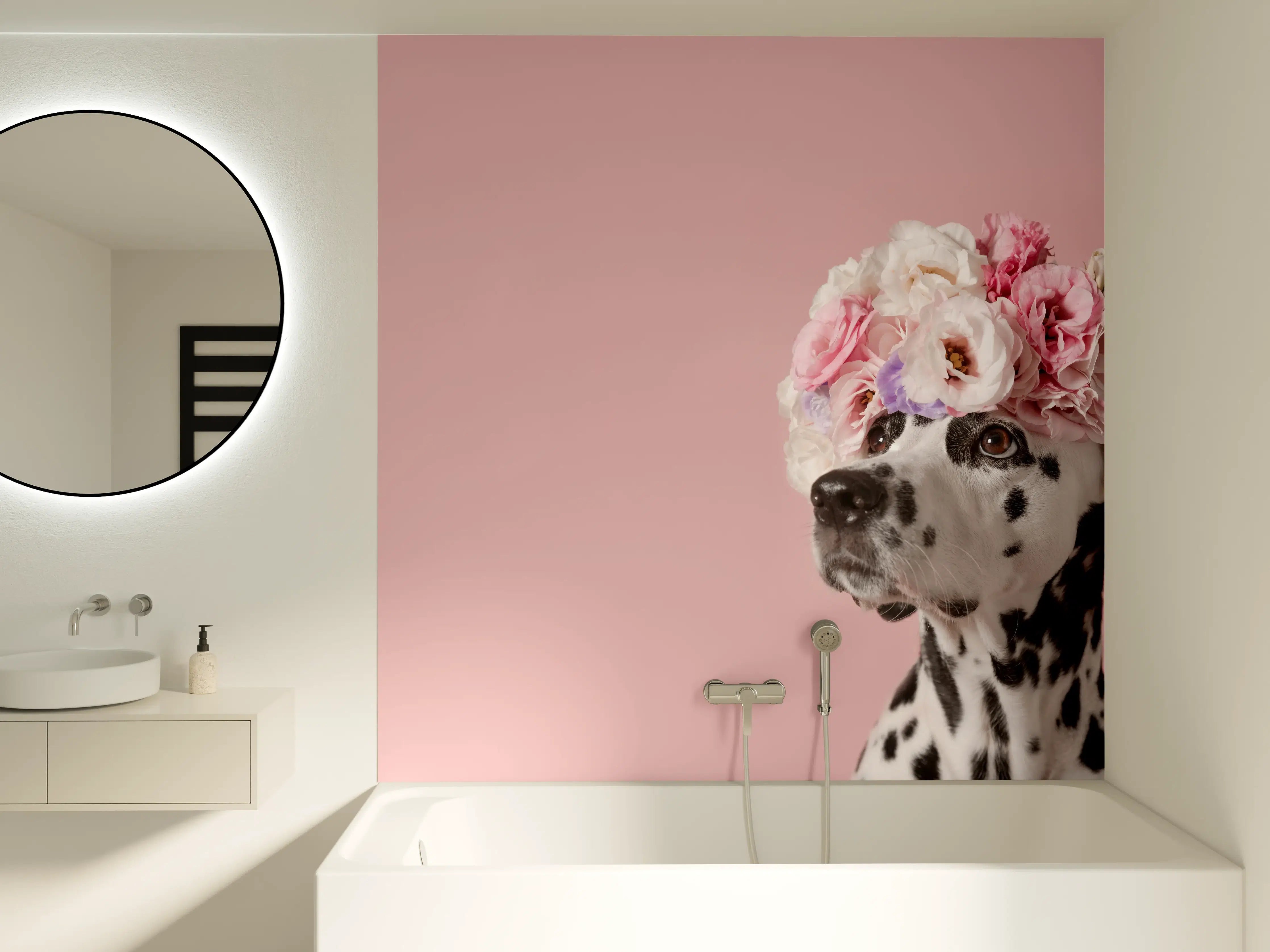 Badewannen-Rückwand - Liebenswerter Dalmatiner Hund