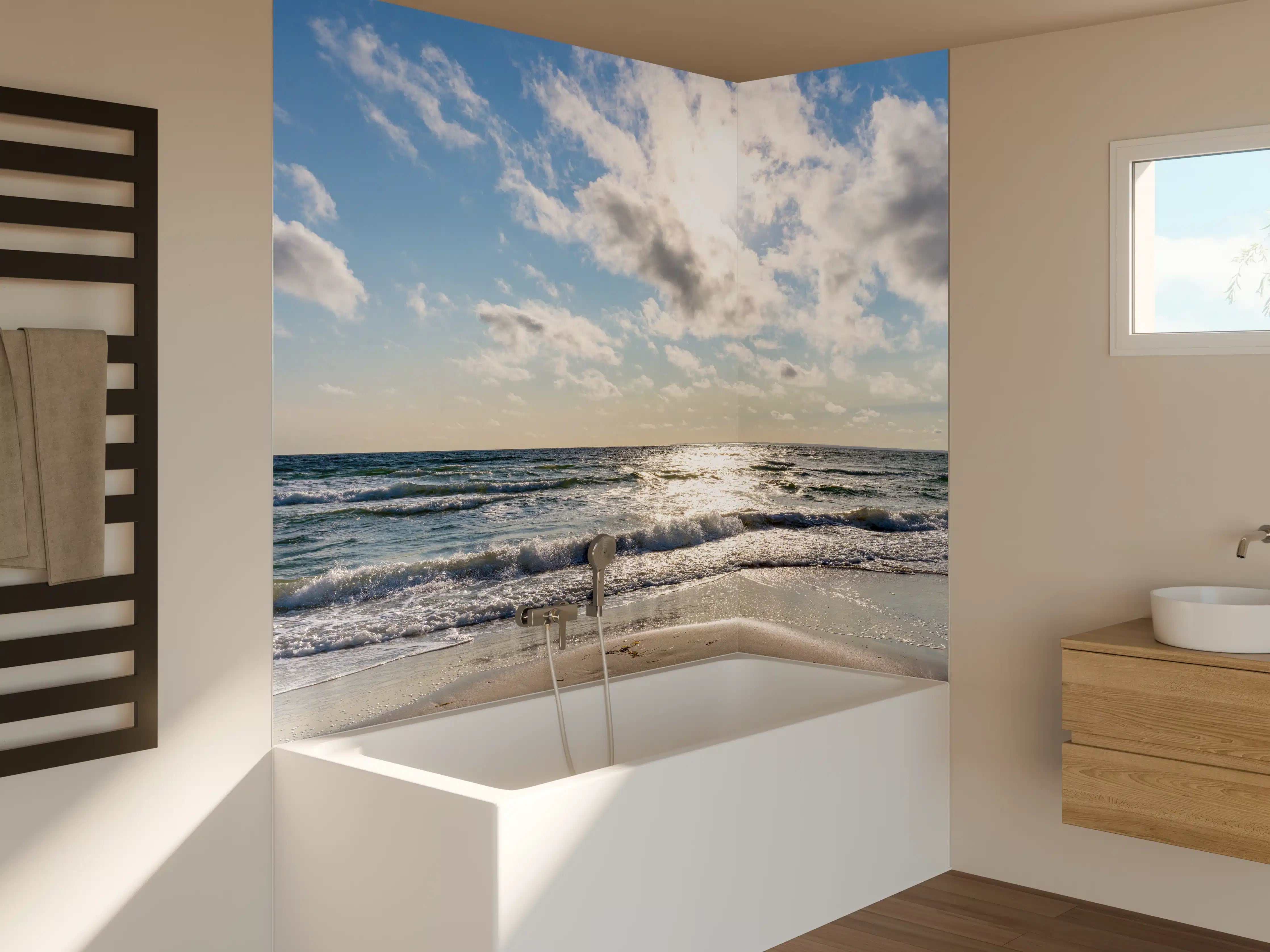 Badewannen-Rückwand - Lübecker Bucht an der Ostsee
