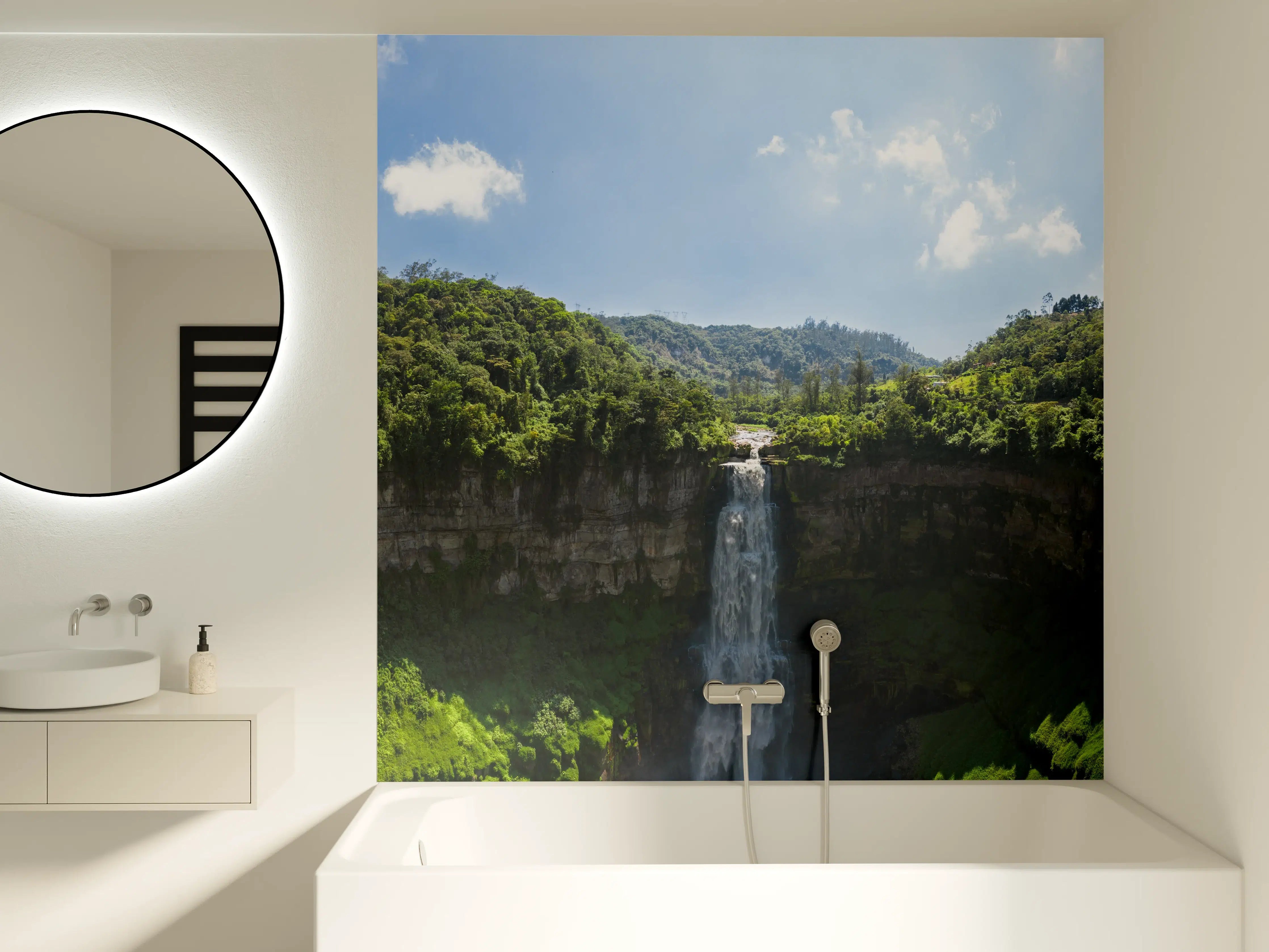 Badewannen-Rückwand - Luftaufnahme von El Salto de Tequendama