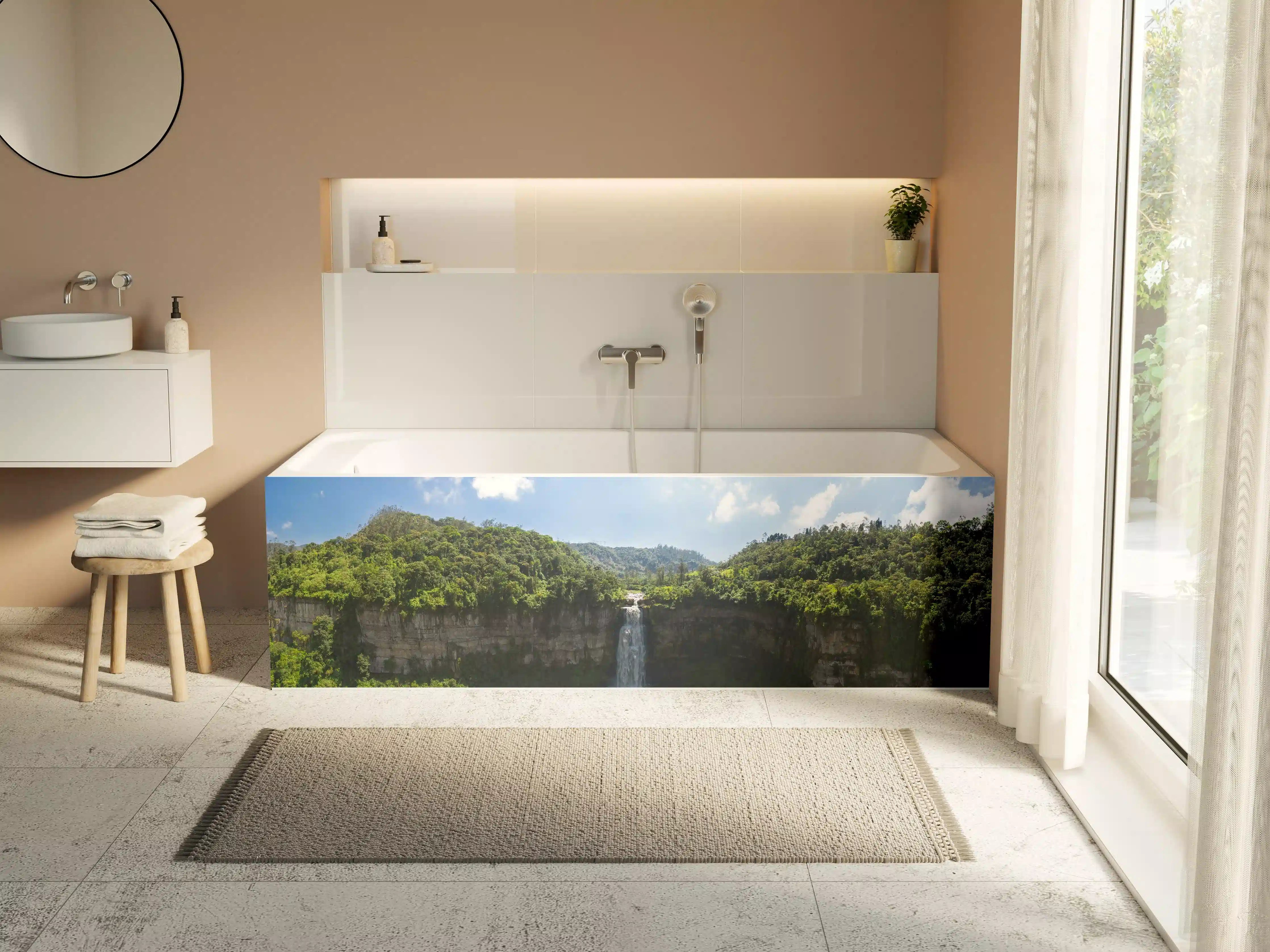 Badewannen-Rückwand - Luftaufnahme von El Salto de Tequendama