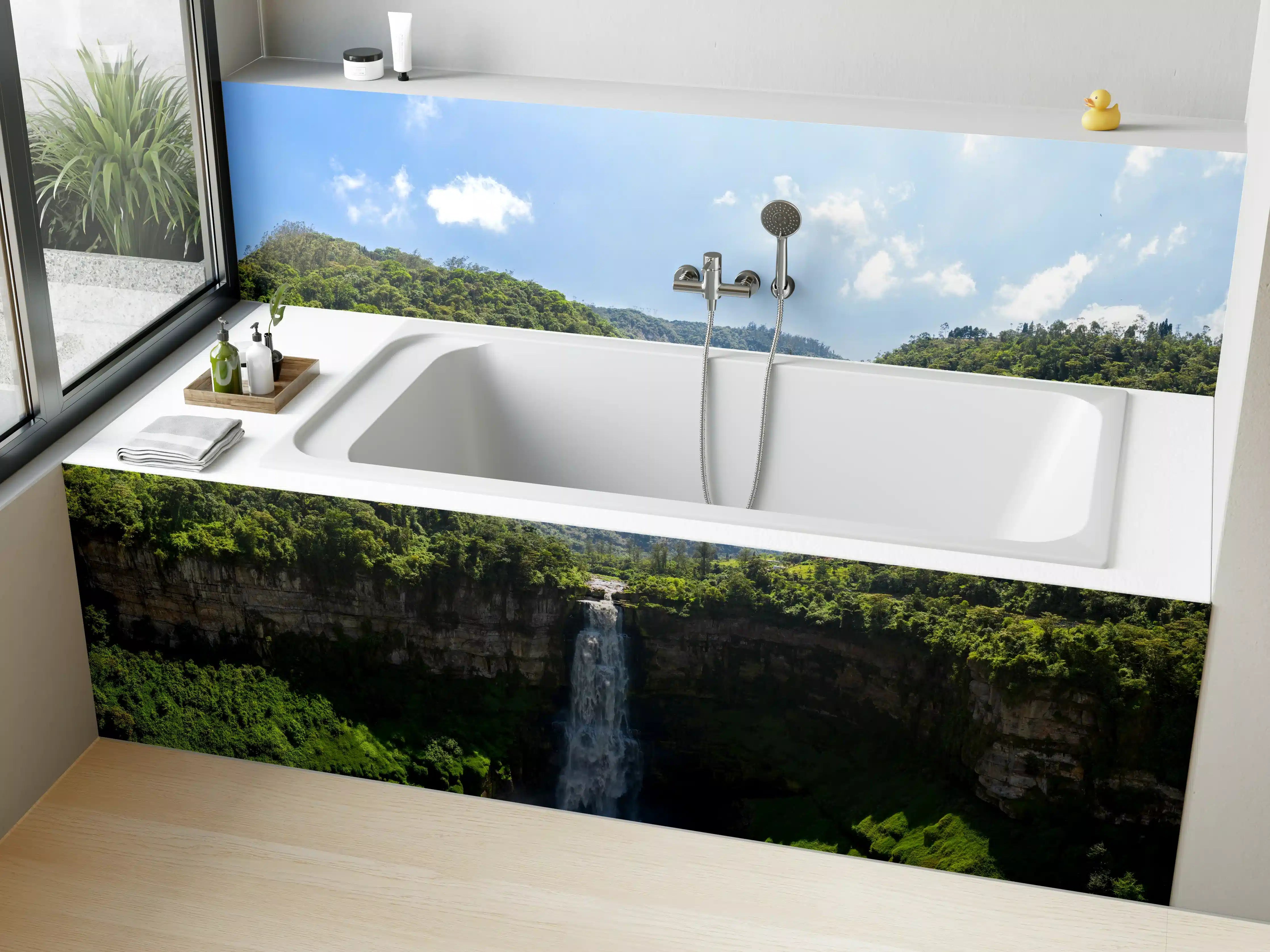 Badewannen-Rückwand - Luftaufnahme von El Salto de Tequendama