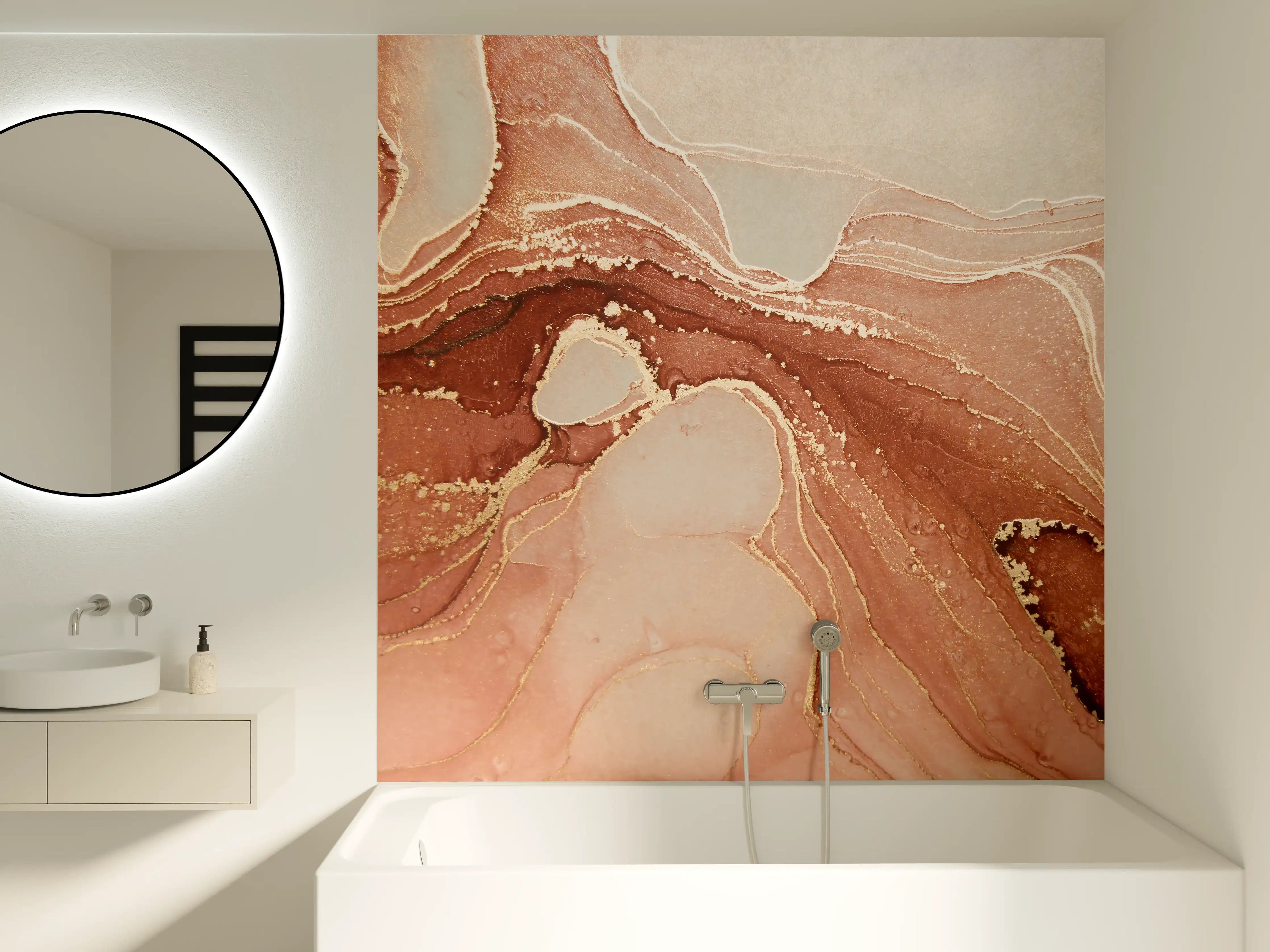 Badewannen-Rückwand - Luxuriöse Darstellung durch flüssige Kunst