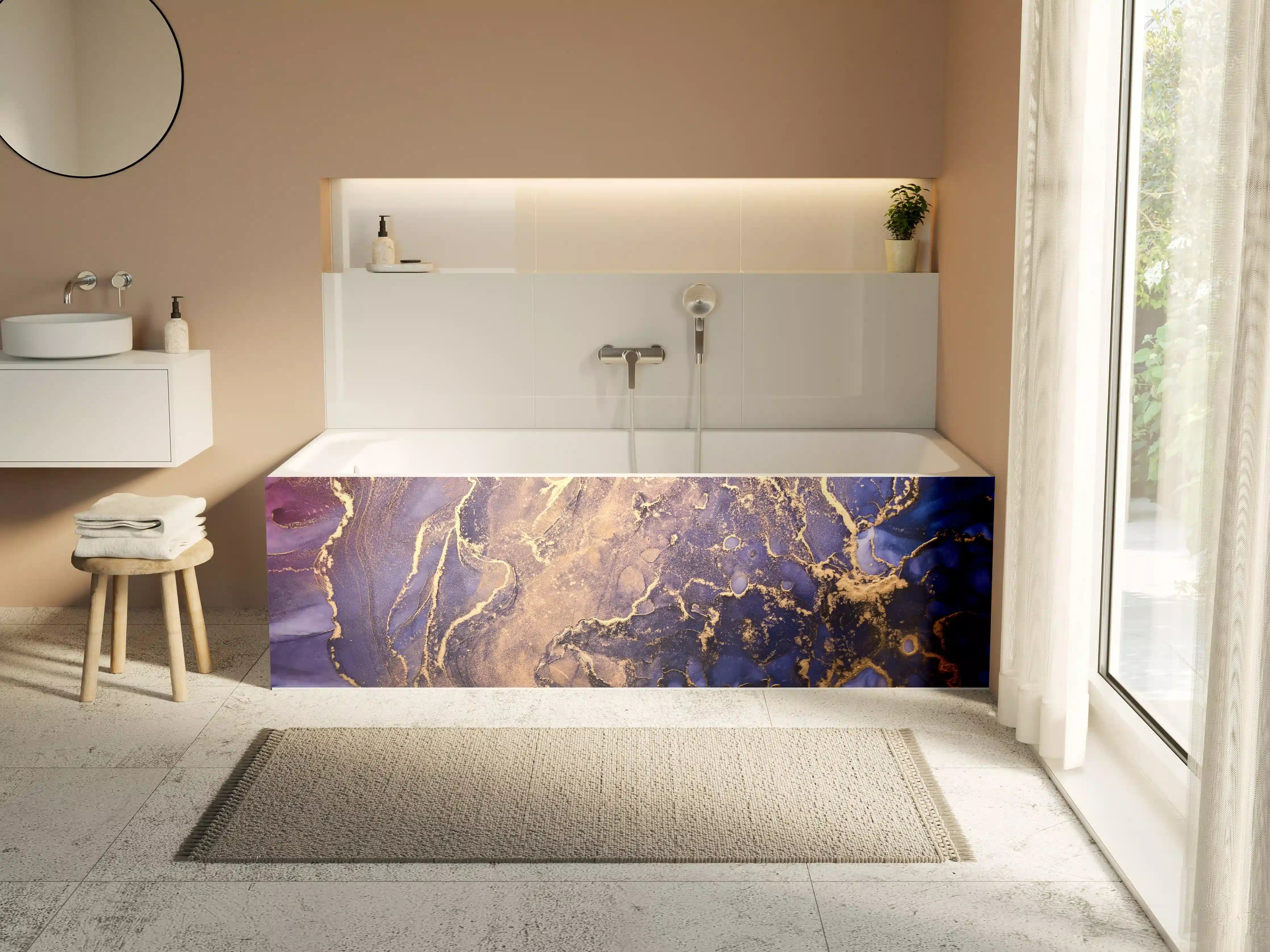Badewannen-Rückwand - Luxus-Wei6-Grau-Marmor-Textur