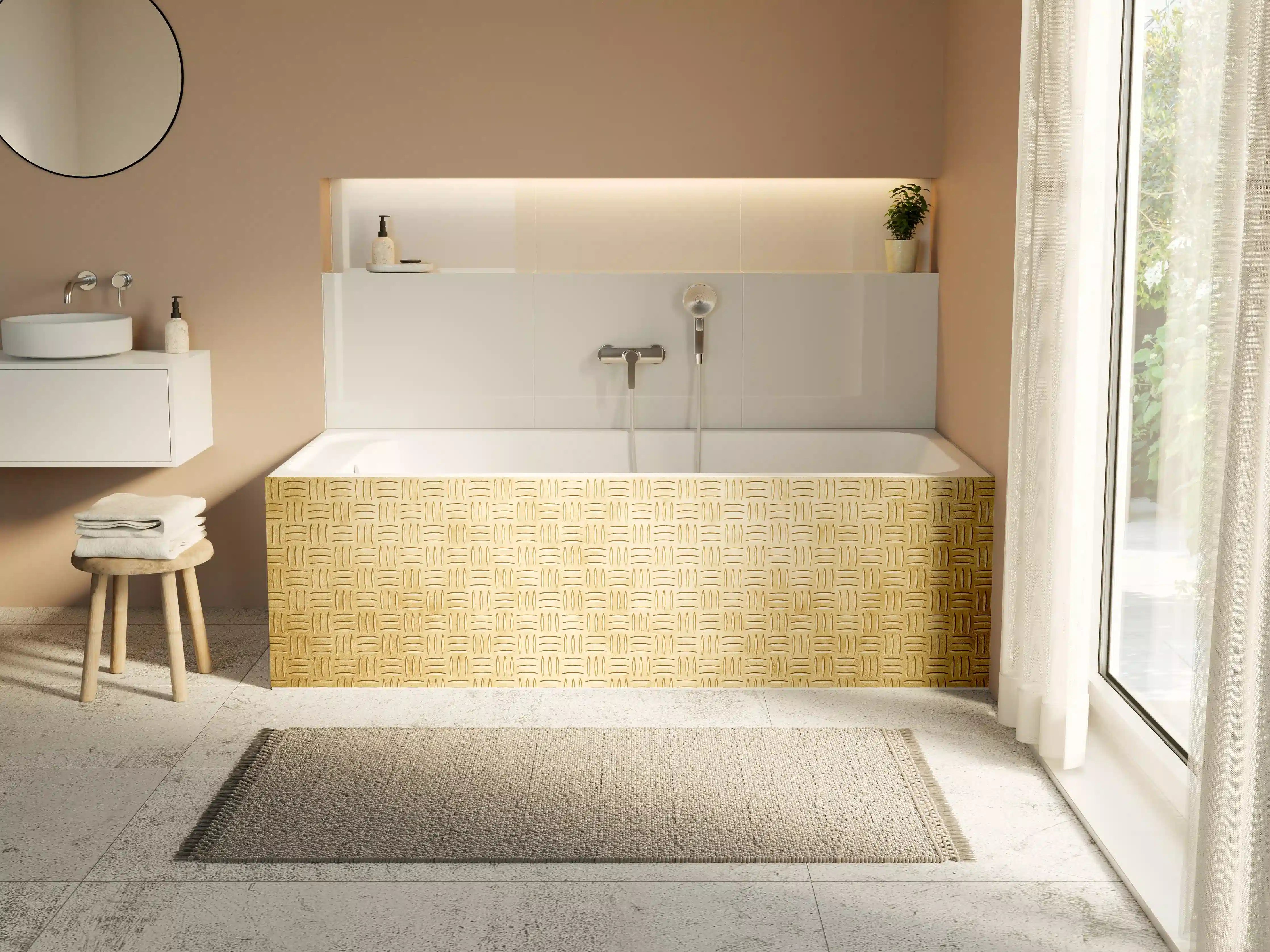 Badewannen-Rückwand - Luxus-Weif6-Grau-Marmor-Textur