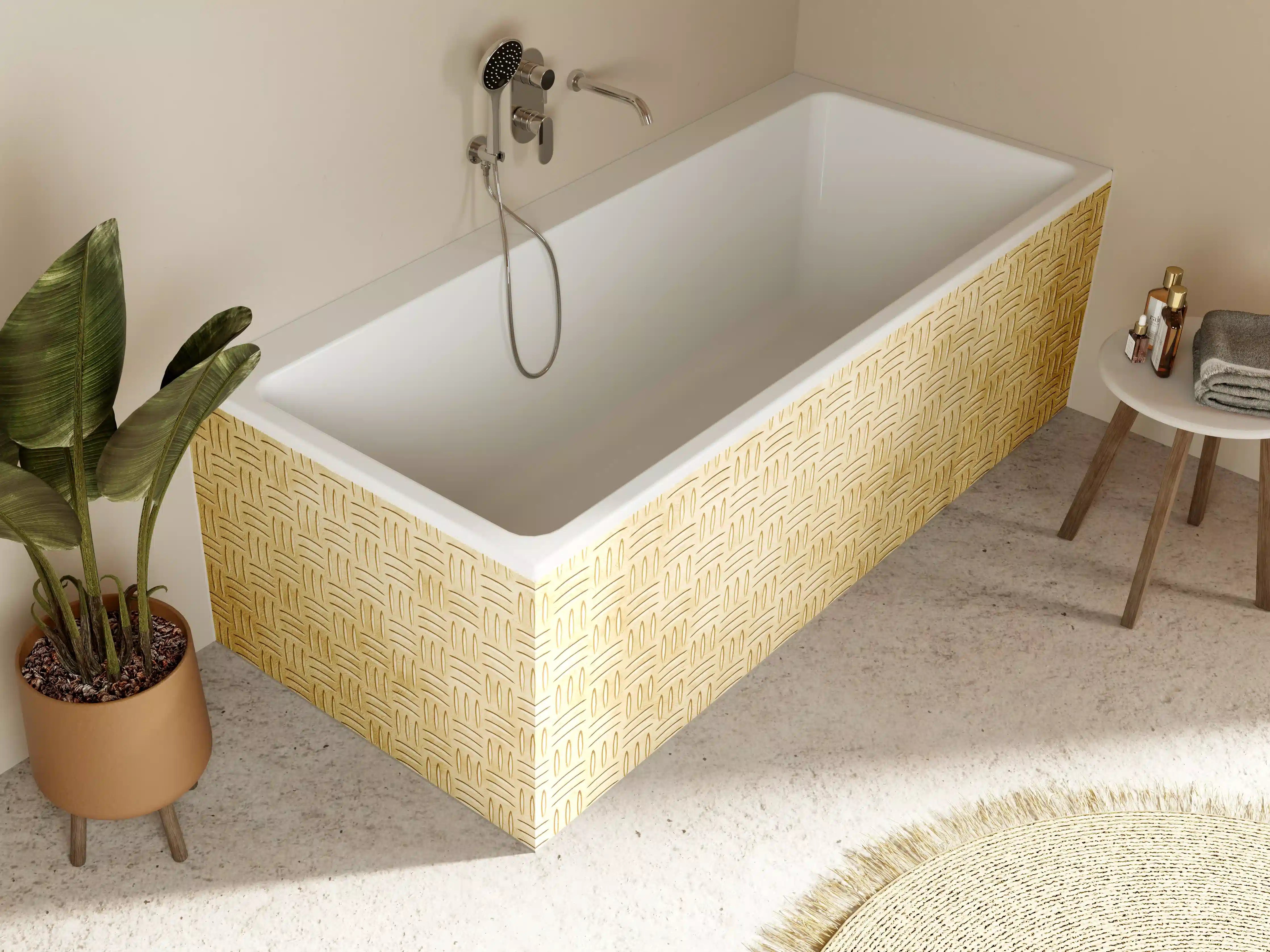 Badewannen-Rückwand - Luxus-Weif6-Grau-Marmor-Textur