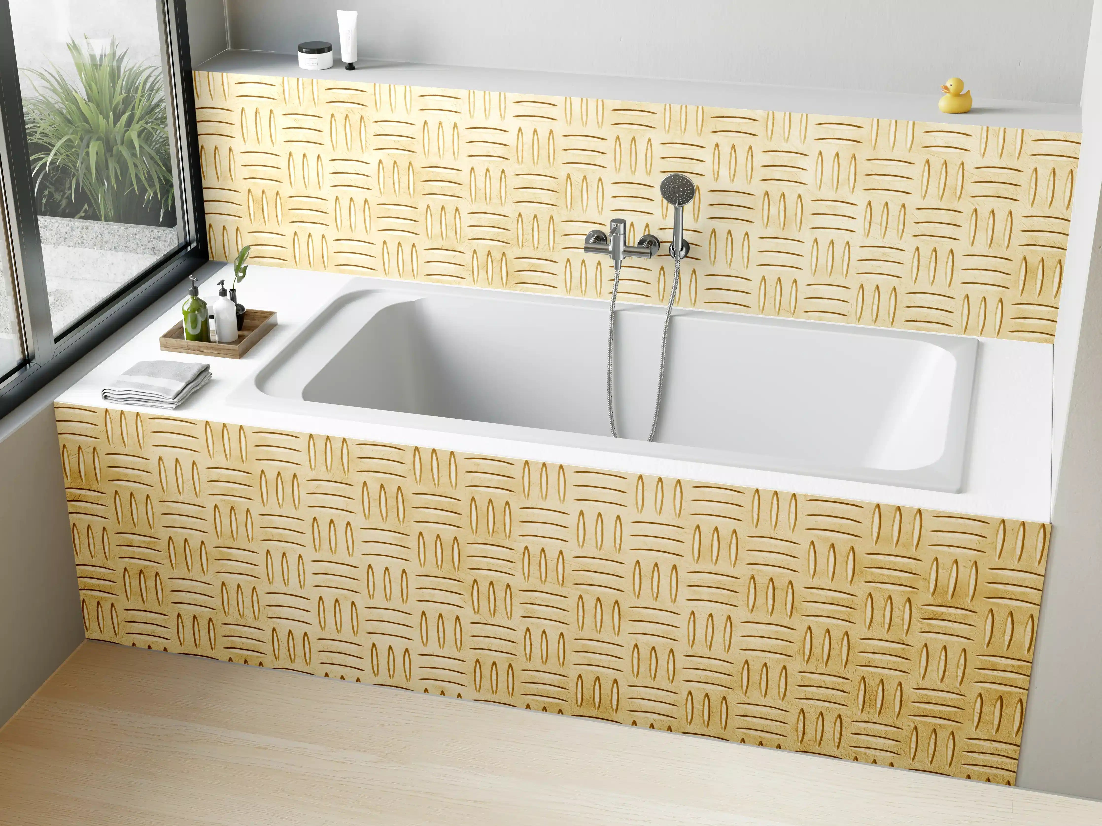Badewannen-Rückwand - Luxus-Weif6-Grau-Marmor-Textur