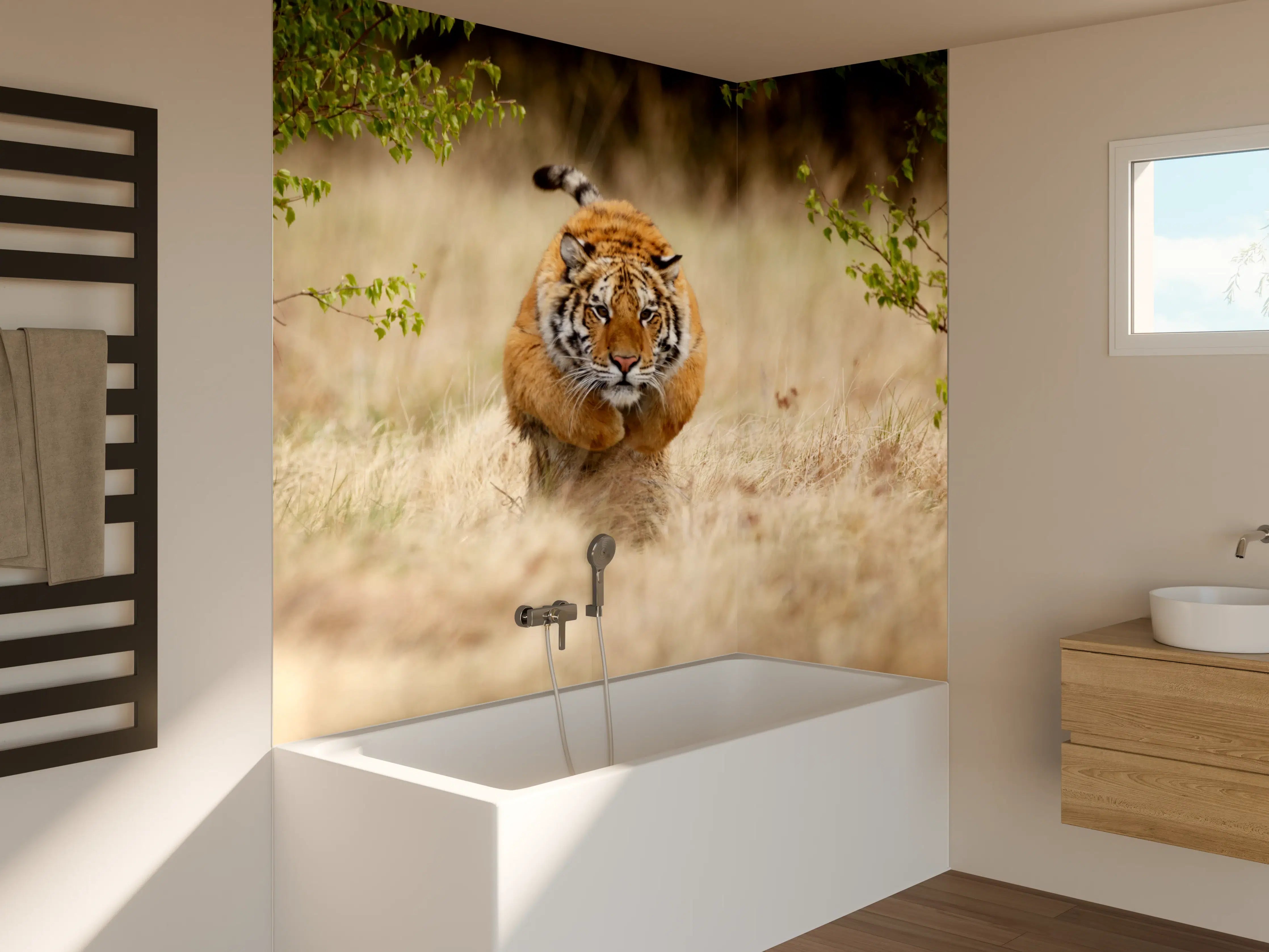 Badewannen-Rückwand - Mächtiger Sibirischer Tiger