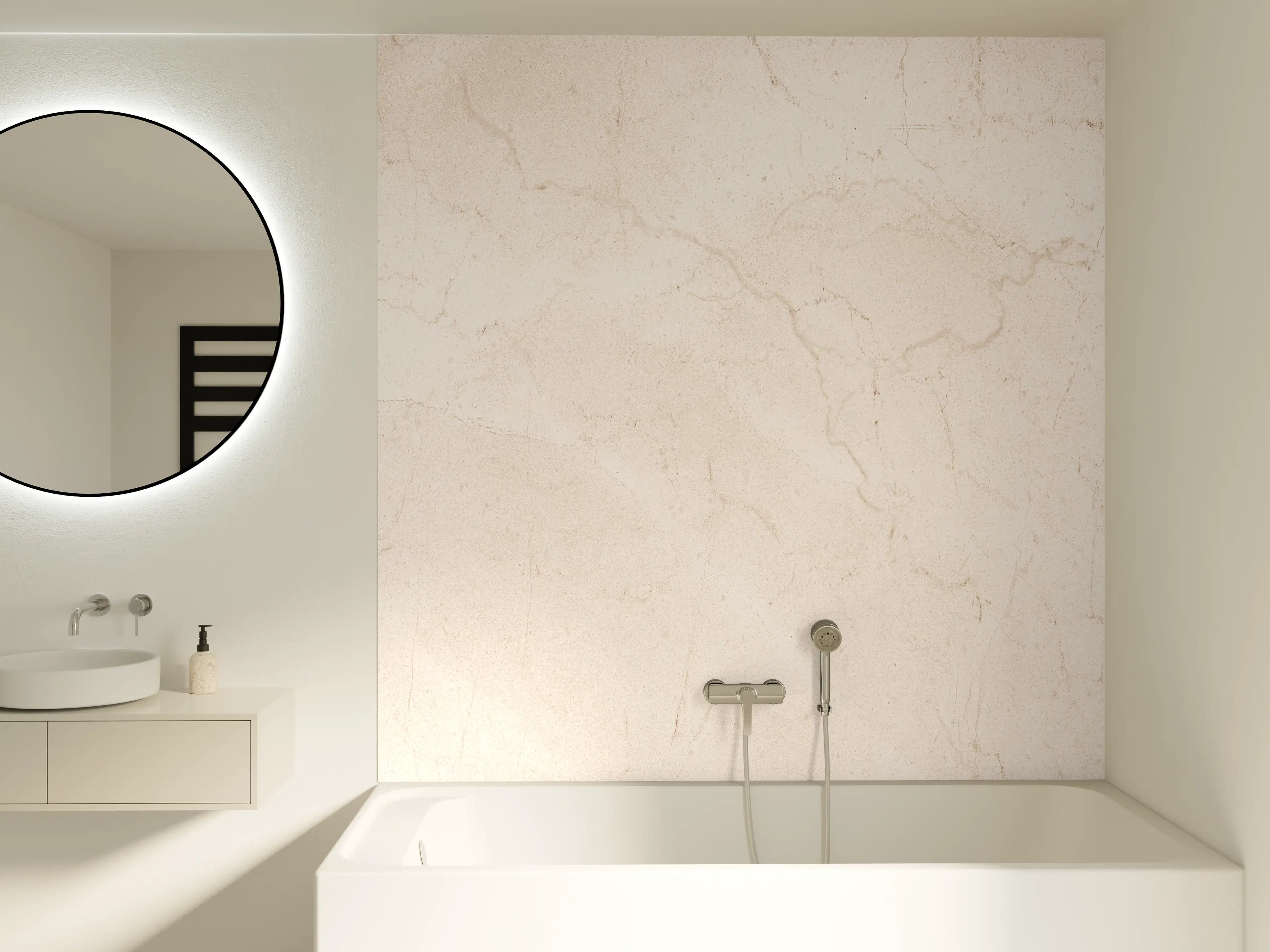 Badewannen-Rückwand - Marmor Textur - Fliesenmuster