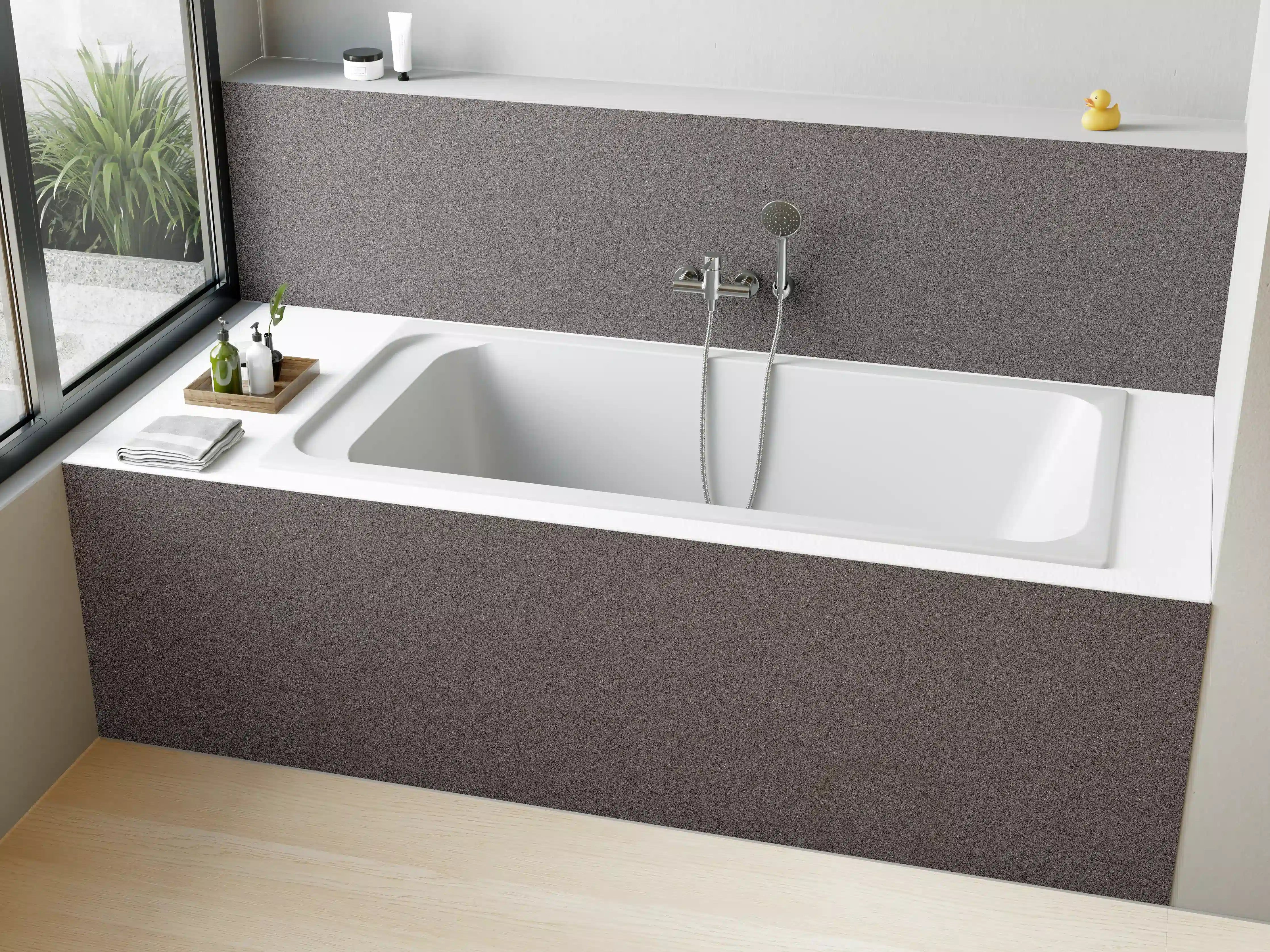 Badewannen-Rückwand - Marmor Textur dunkel