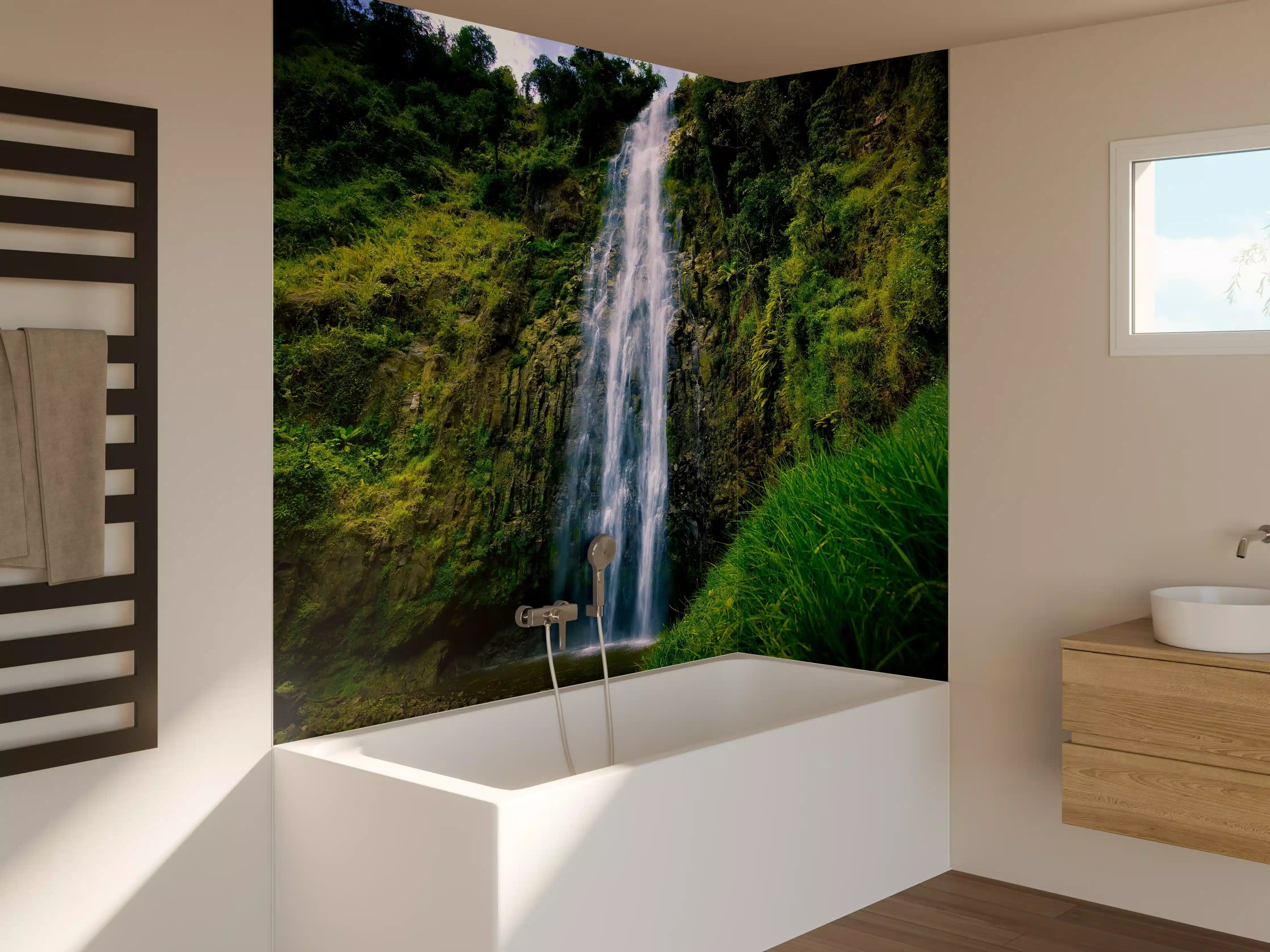 Badewannen-Rückwand - Materuni Waterfall