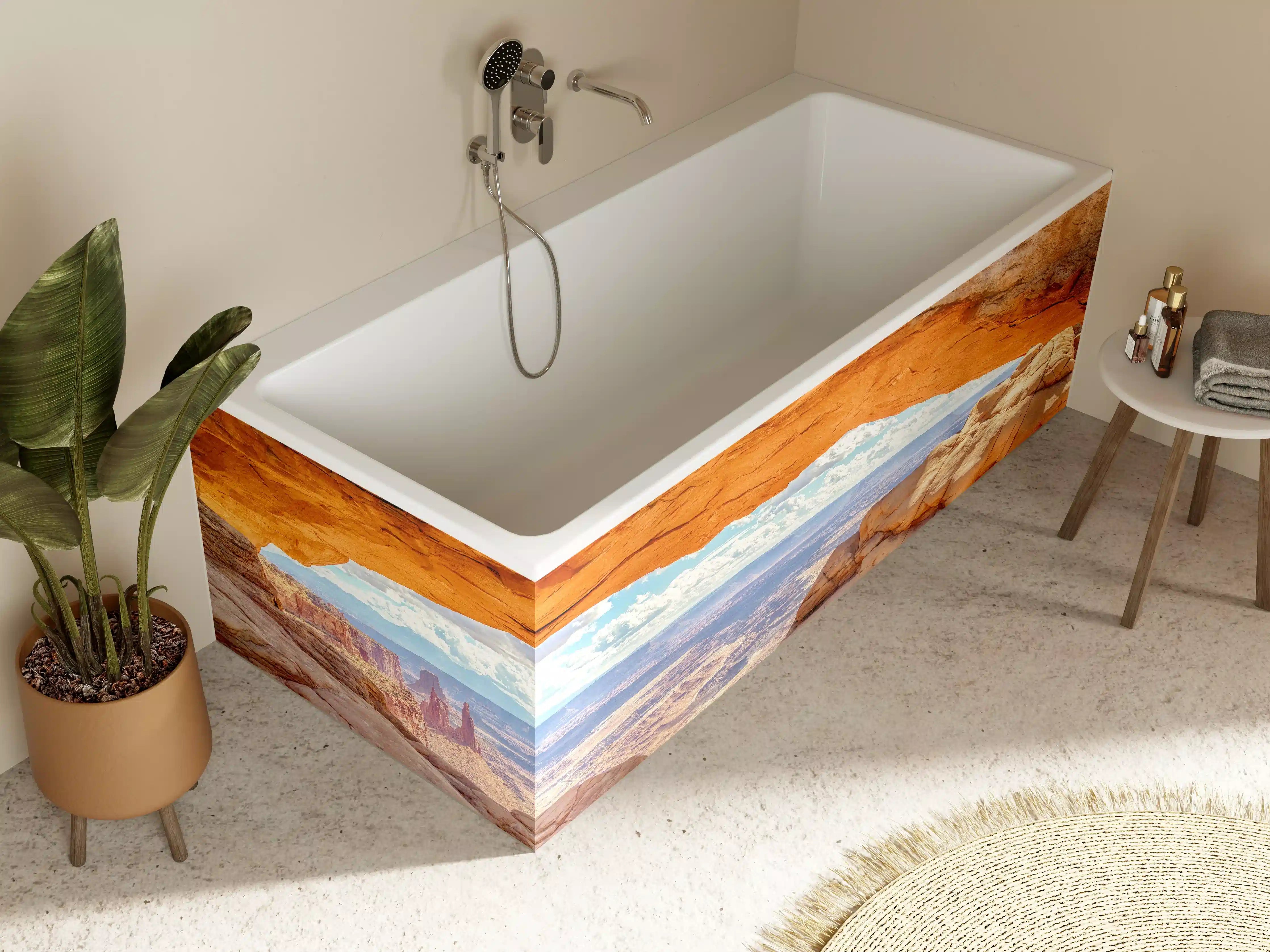 Badewannen-Rückwand - Mesa Arch-Panorama bei Sonnenaufgang